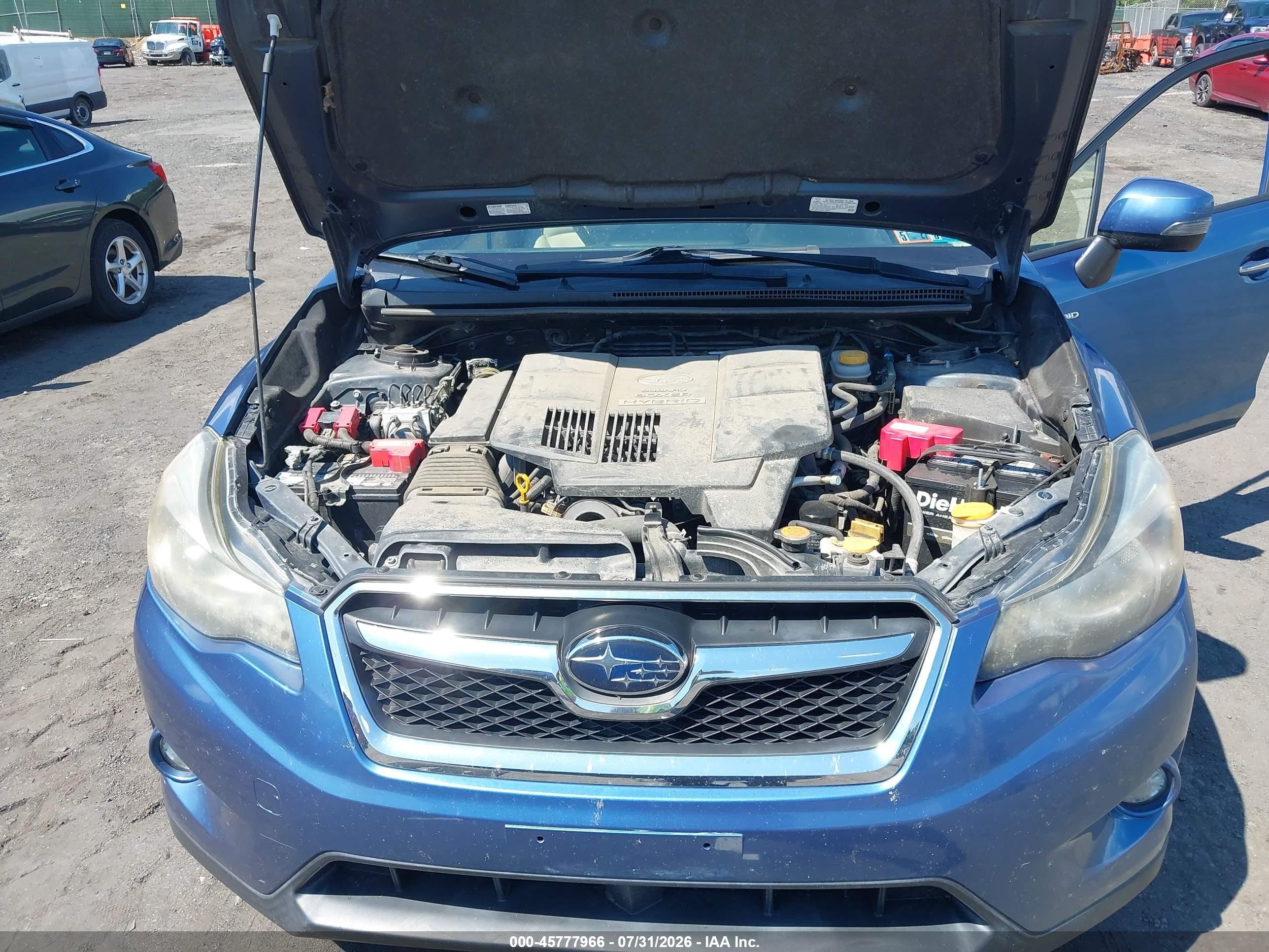 2014 Subaru Xv Crosstrek Hybrid 2.0i Touring Blue vin: JF2GPBKC6EH323797