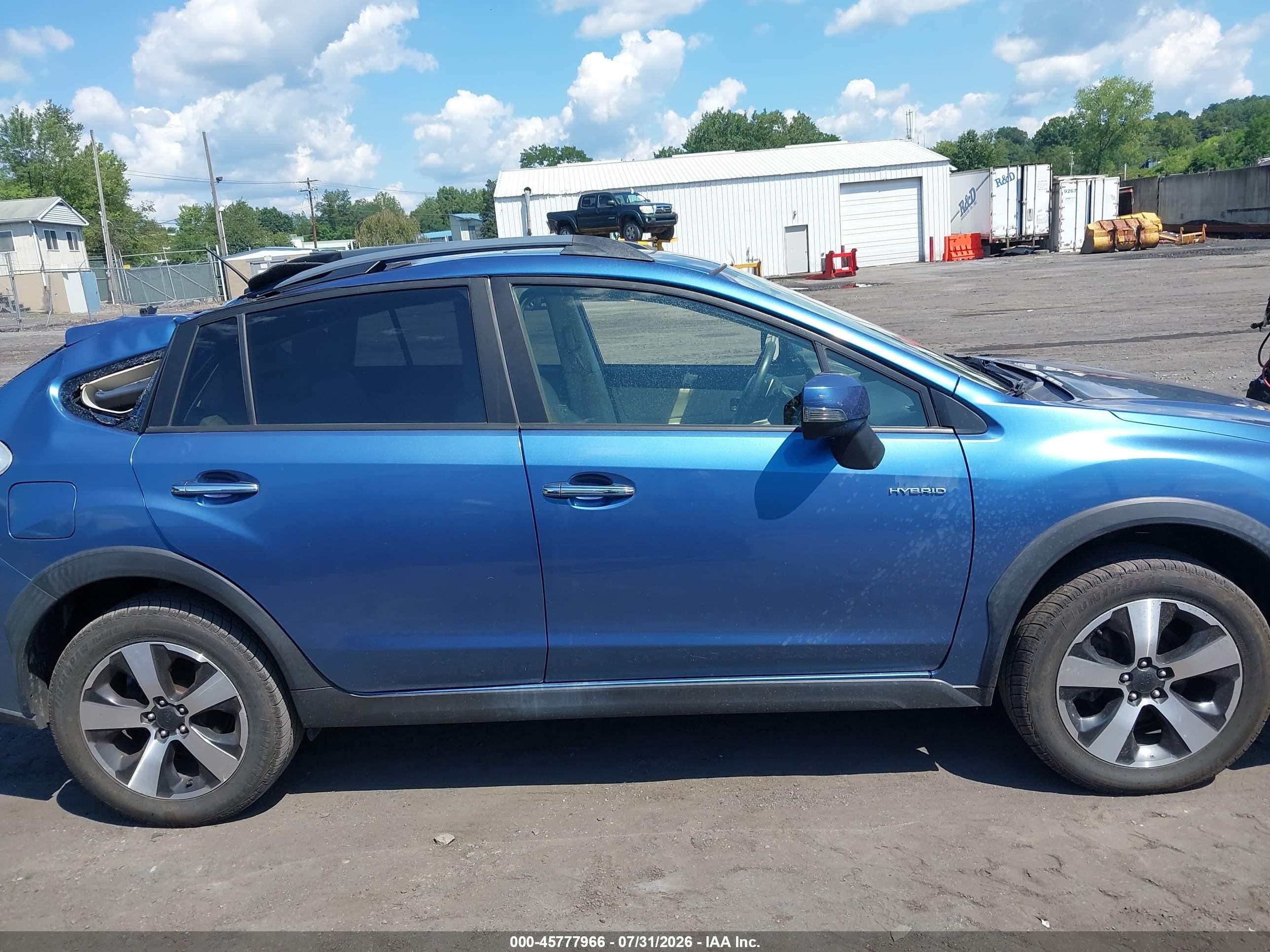 2014 Subaru Xv Crosstrek Hybrid 2.0i Touring Blue vin: JF2GPBKC6EH323797