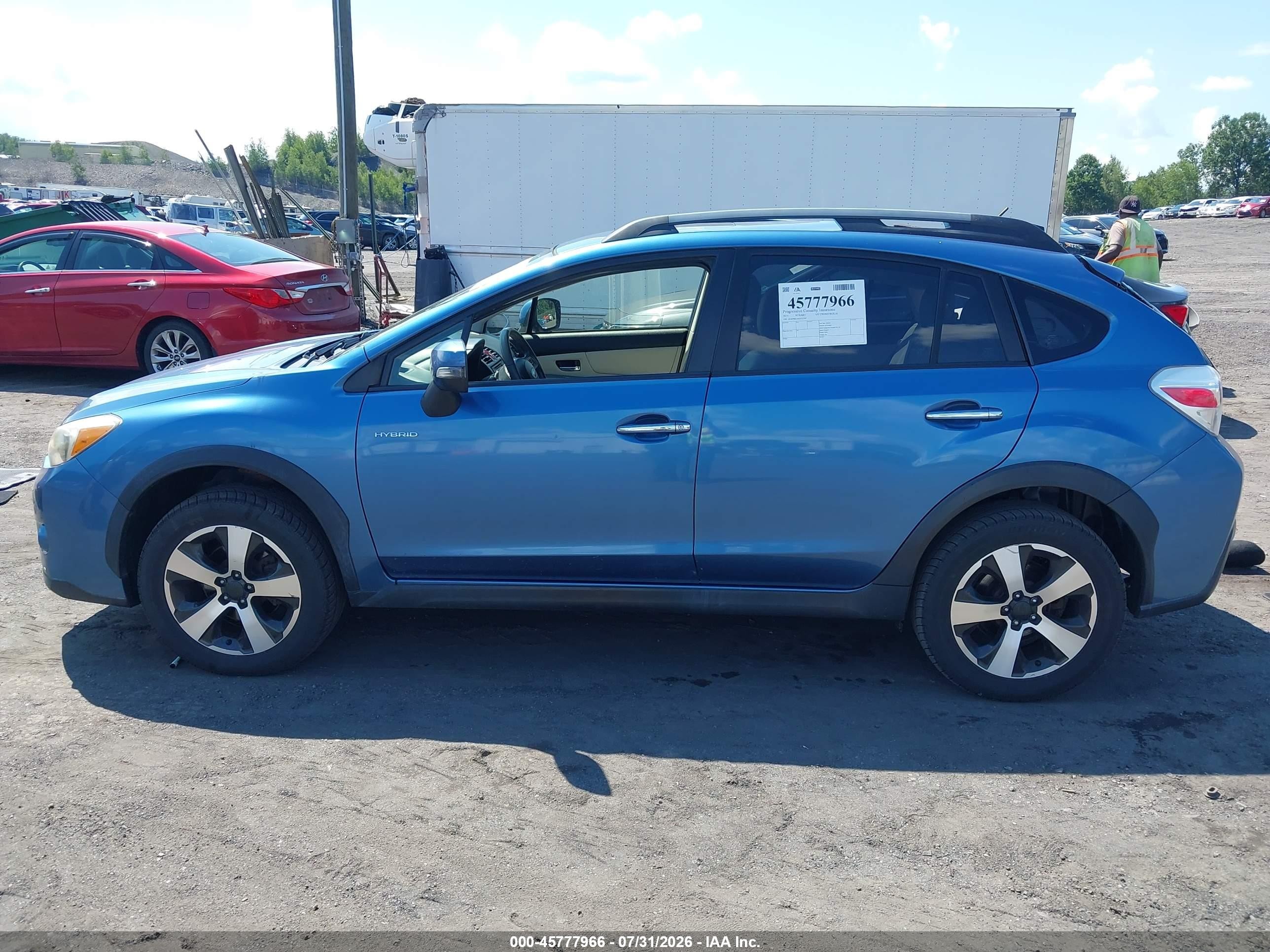 2014 Subaru Xv Crosstrek Hybrid 2.0i Touring Blue vin: JF2GPBKC6EH323797