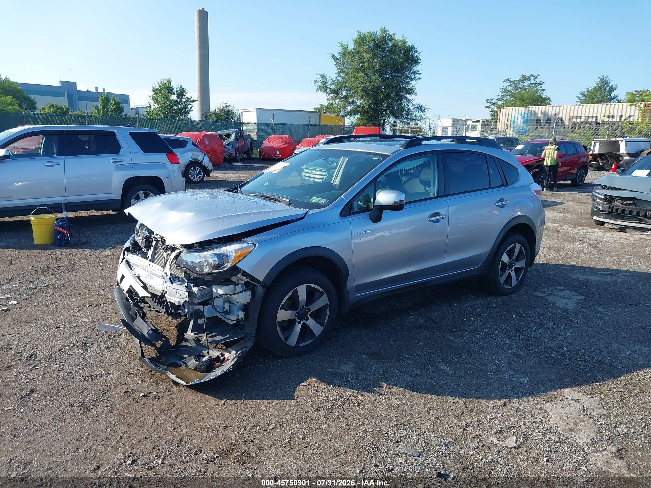 2014 Subaru Xv Crosstrek Hybrid 2.0i Touring Silver vin: JF2GPBKC7EH321623