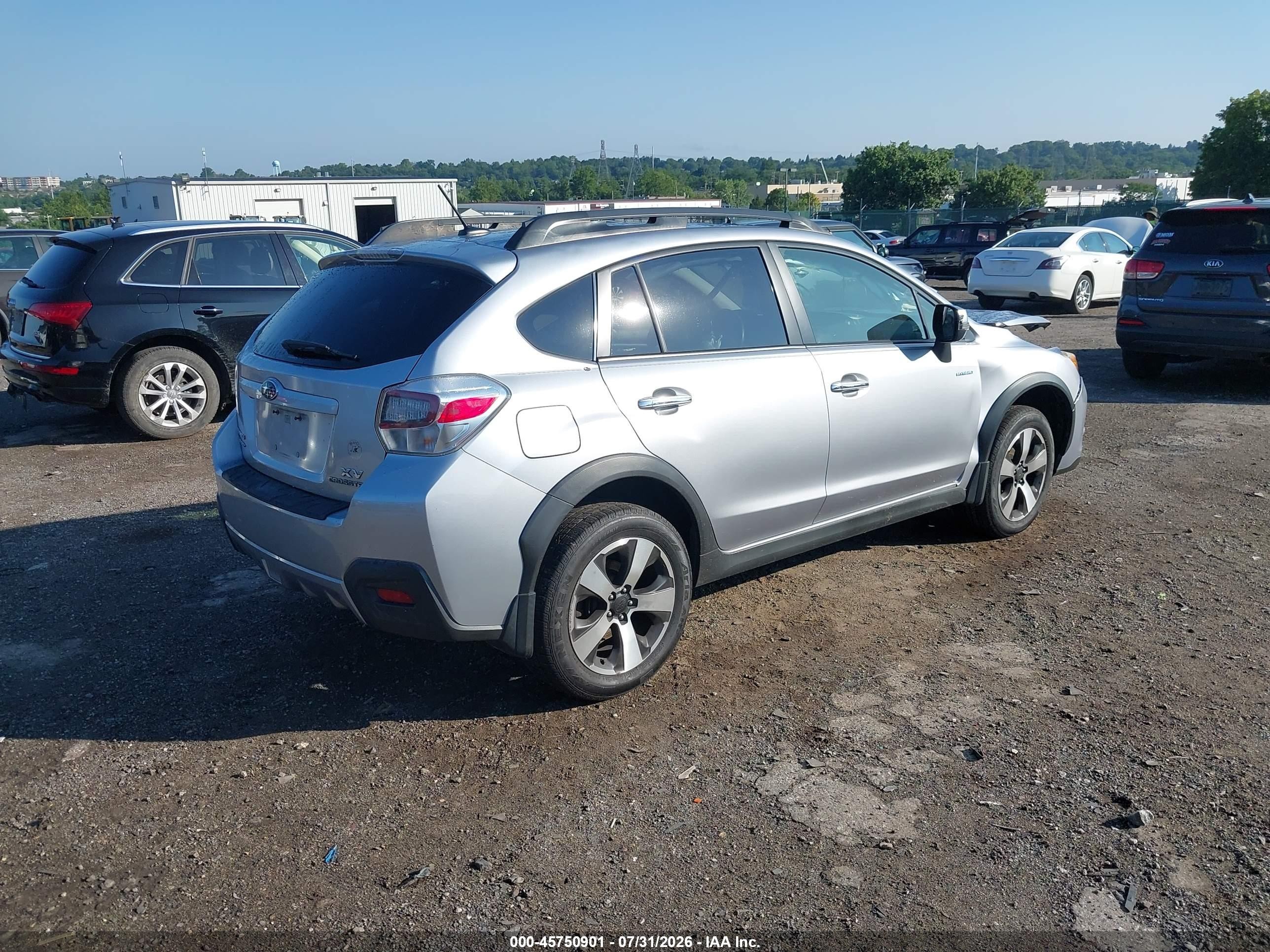 2014 Subaru Xv Crosstrek Hybrid 2.0i Touring Silver vin: JF2GPBKC7EH321623