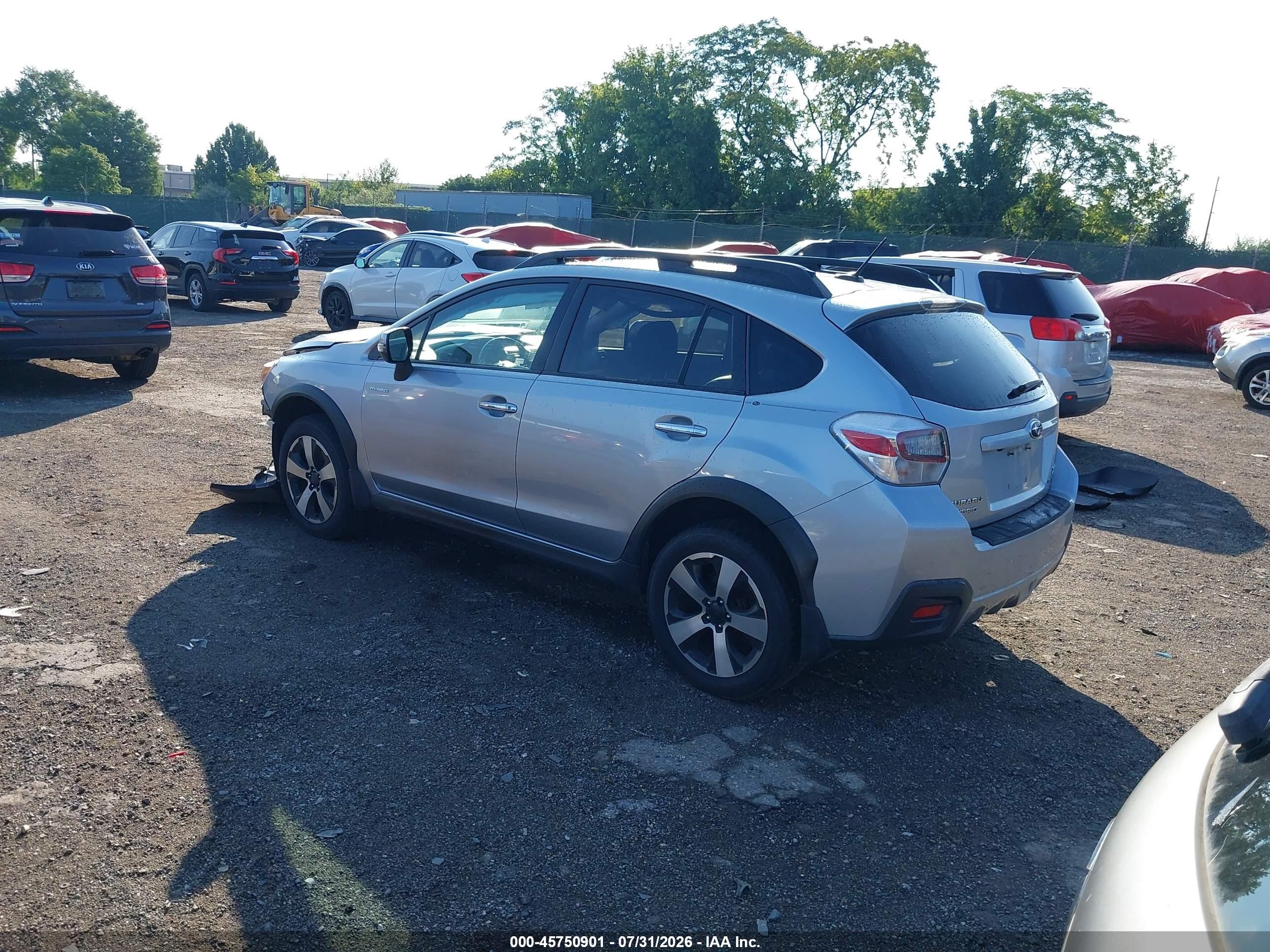 2014 Subaru Xv Crosstrek Hybrid 2.0i Touring Silver vin: JF2GPBKC7EH321623