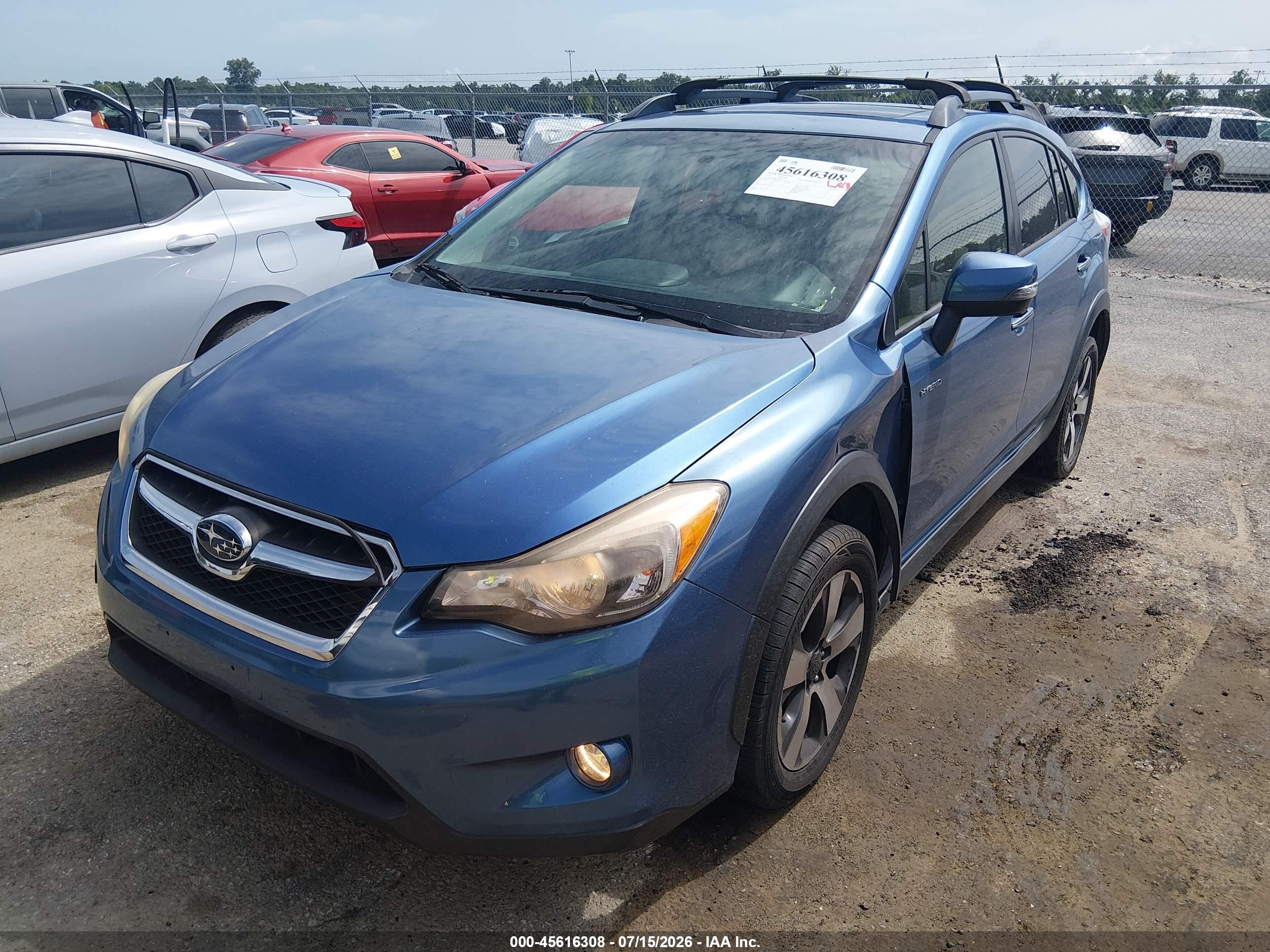 2014 Subaru Xv Crosstrek Hybrid 2.0i Touring Blue vin: JF2GPBKC8EH332615