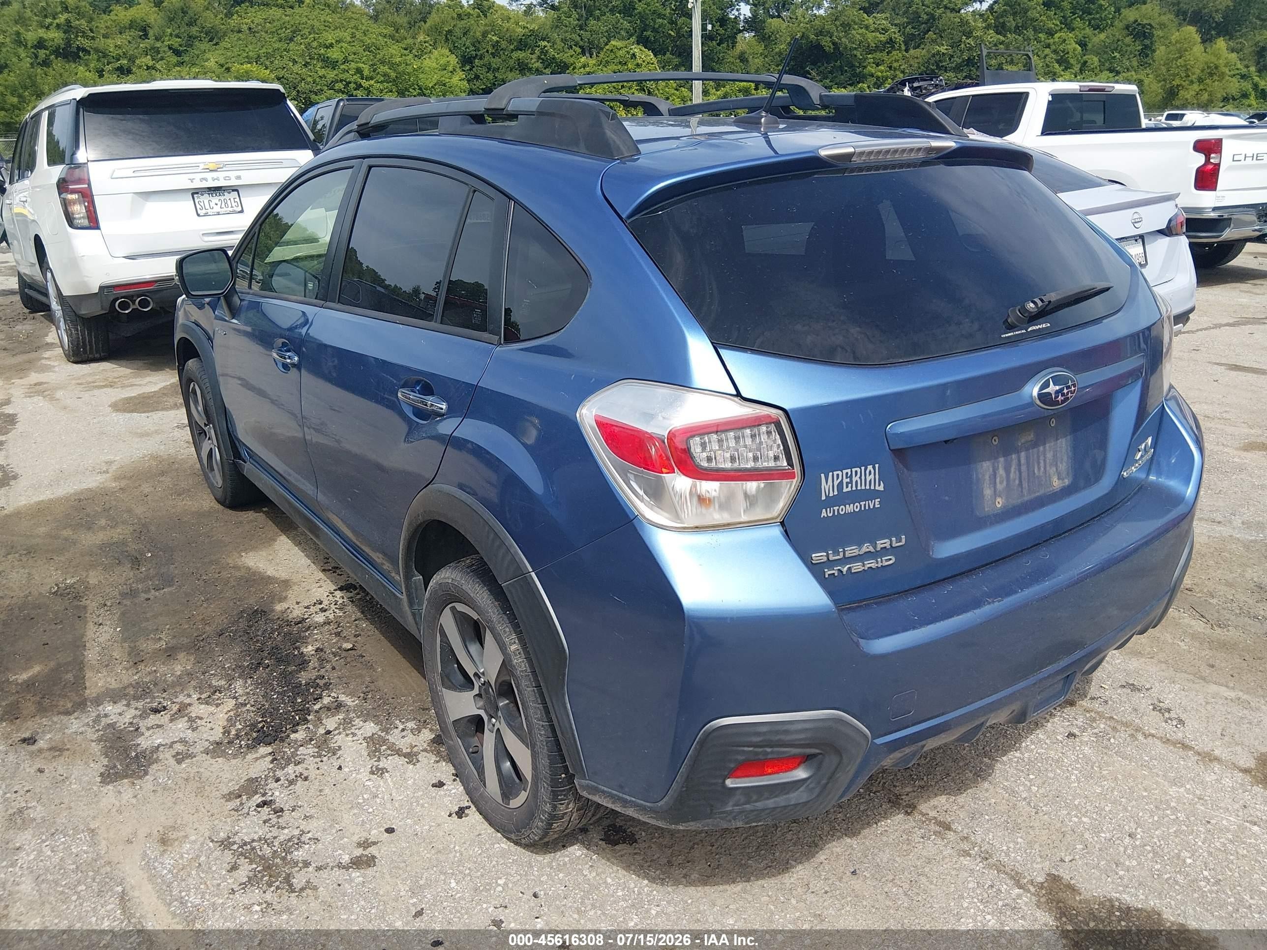 2014 Subaru Xv Crosstrek Hybrid 2.0i Touring Blue vin: JF2GPBKC8EH332615