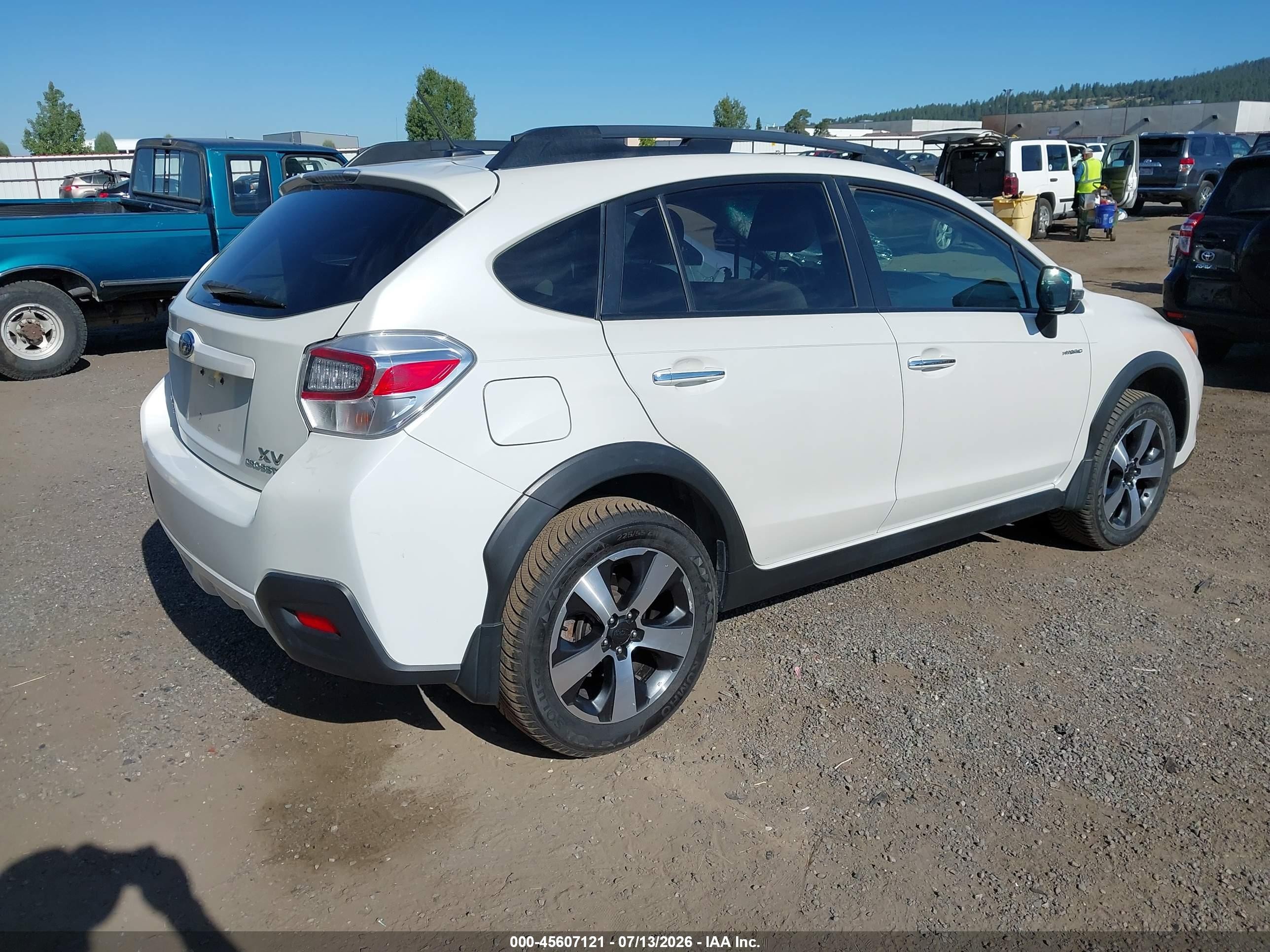 2014 Subaru Xv Crosstrek Hybrid 2.0i Touring White vin: JF2GPBKC9EH289242