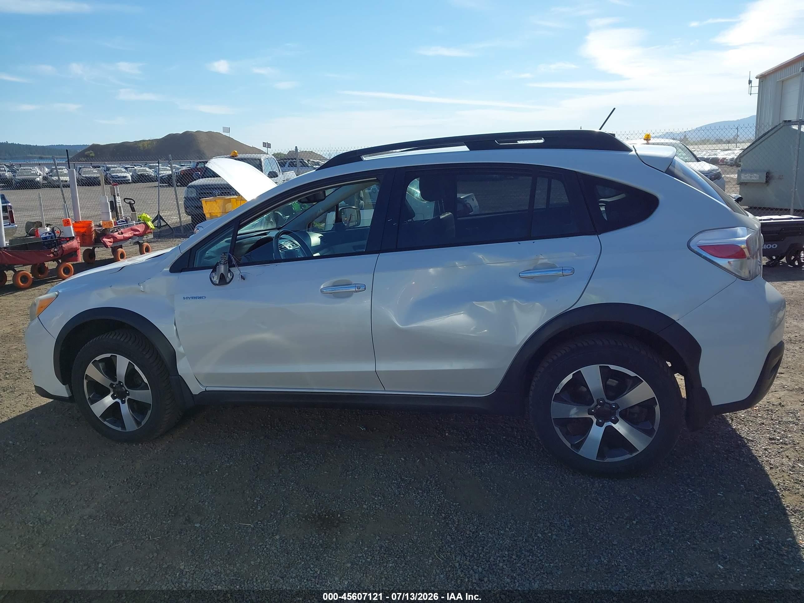 2014 Subaru Xv Crosstrek Hybrid 2.0i Touring White vin: JF2GPBKC9EH289242