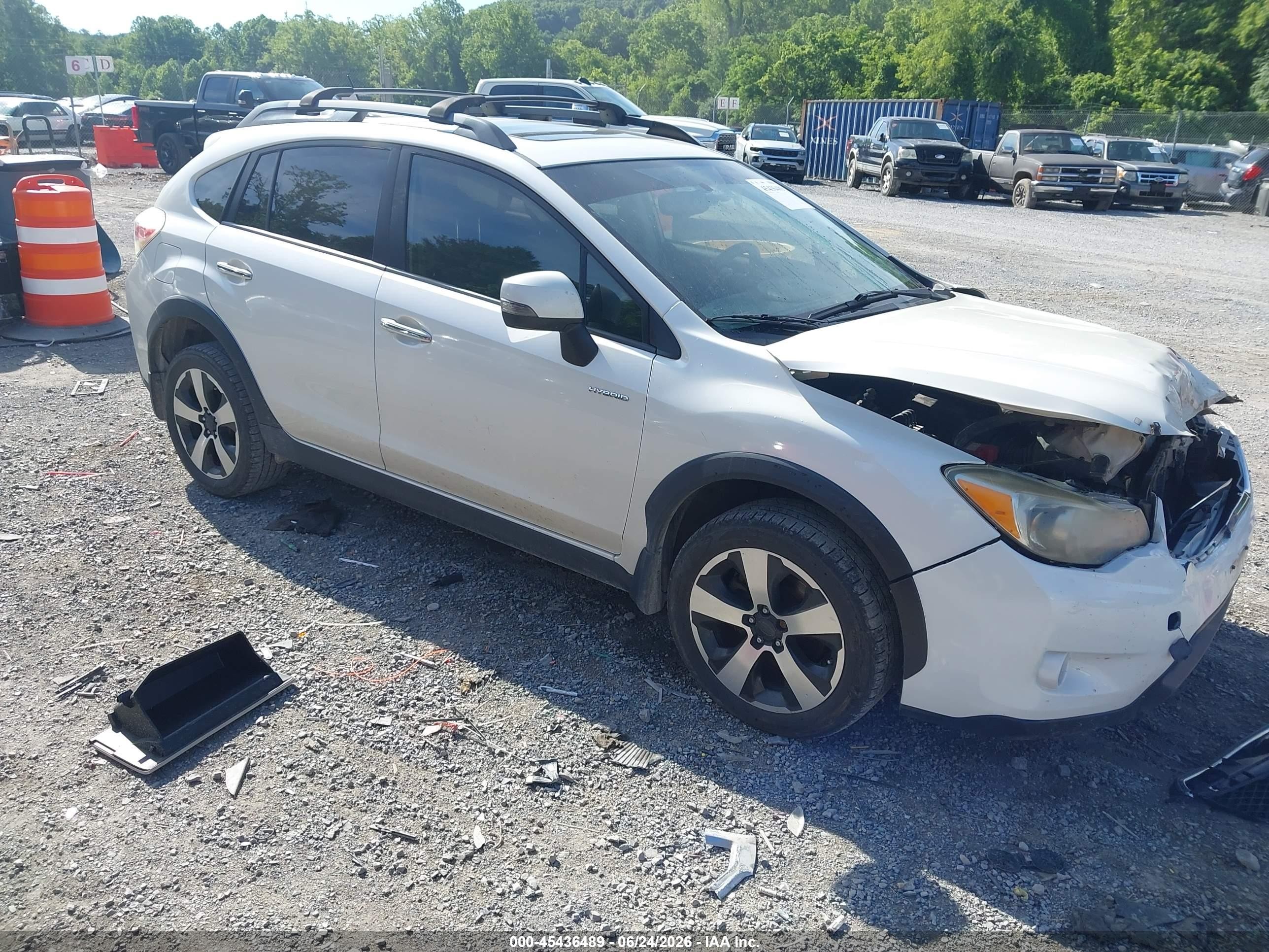 2014 Subaru Xv Crosstrek Hybrid 2.0i Touring White vin: JF2GPBKCXEH224612