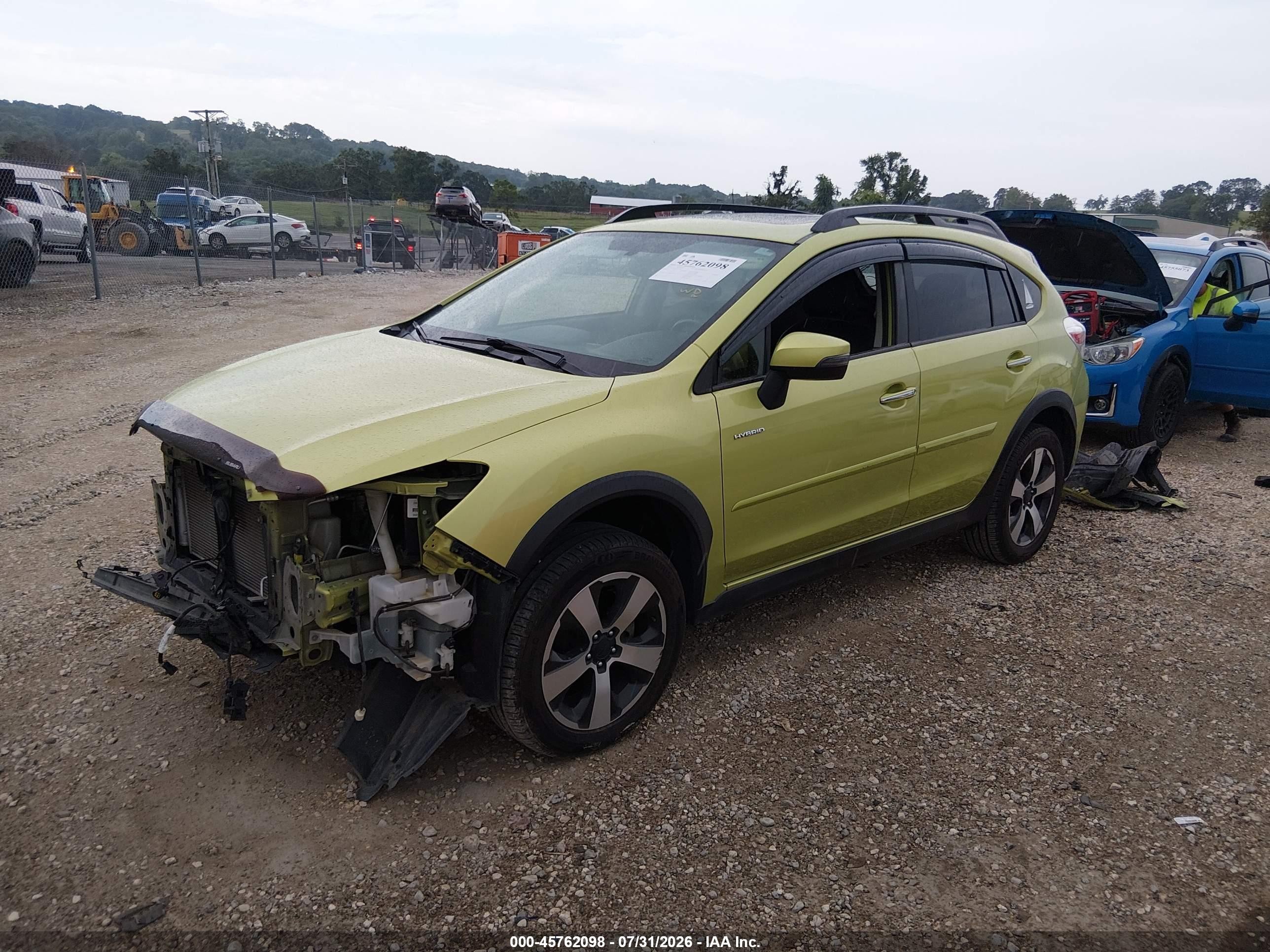 2015 Subaru Xv Crosstrek Hybrid Touring Зеленый vin: JF2GPBPC1FH218823