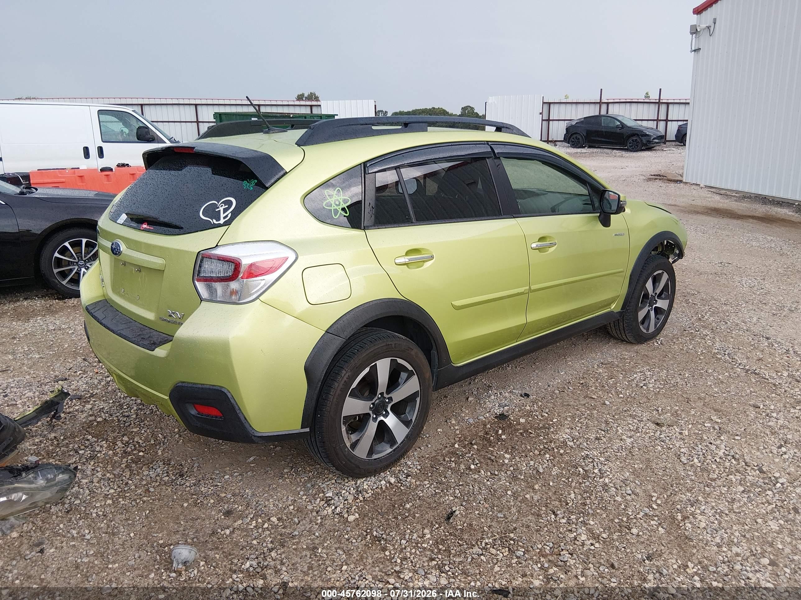 2015 Subaru Xv Crosstrek Hybrid Touring Зеленый vin: JF2GPBPC1FH218823