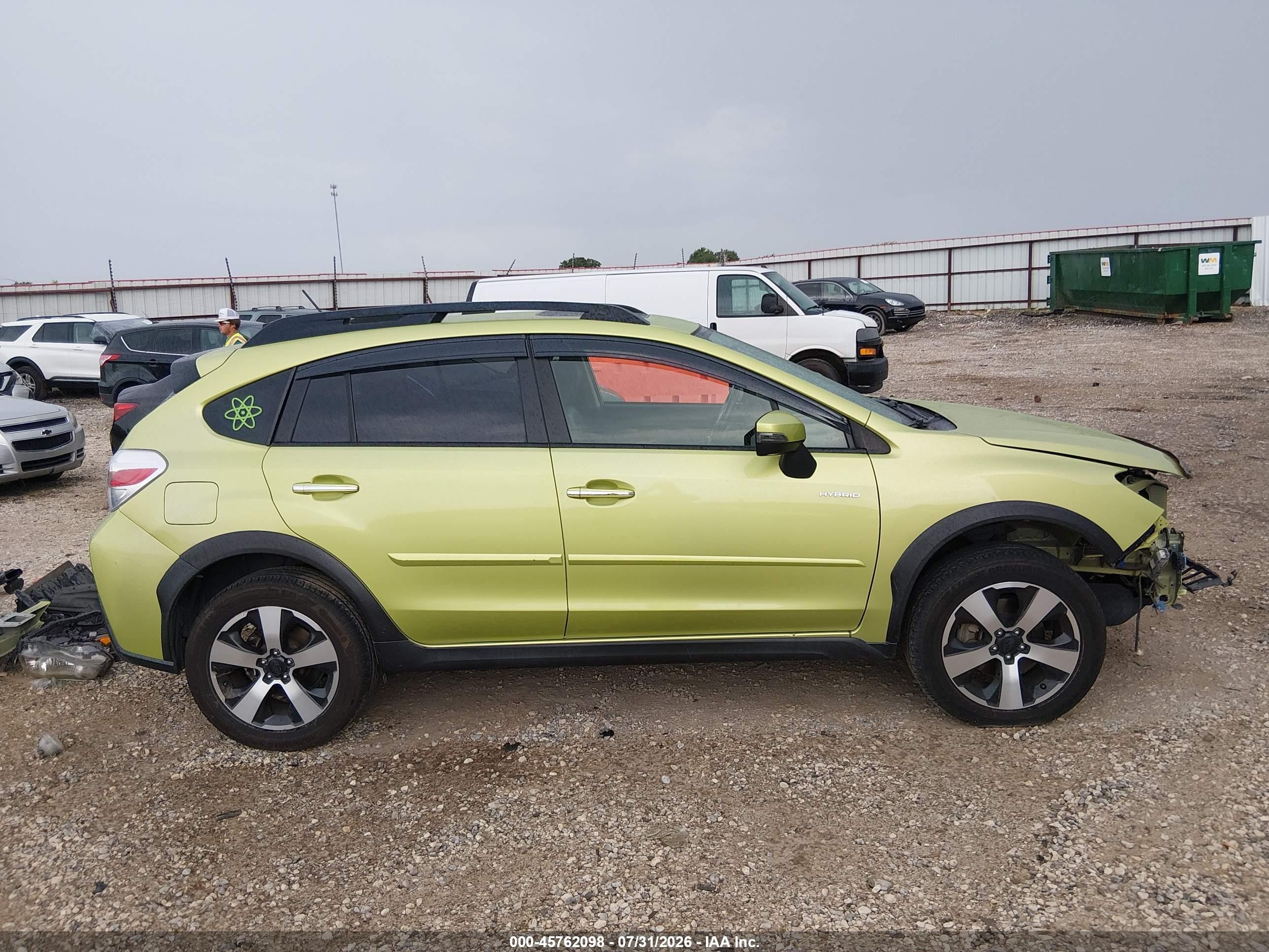 2015 Subaru Xv Crosstrek Hybrid Touring Зеленый vin: JF2GPBPC1FH218823