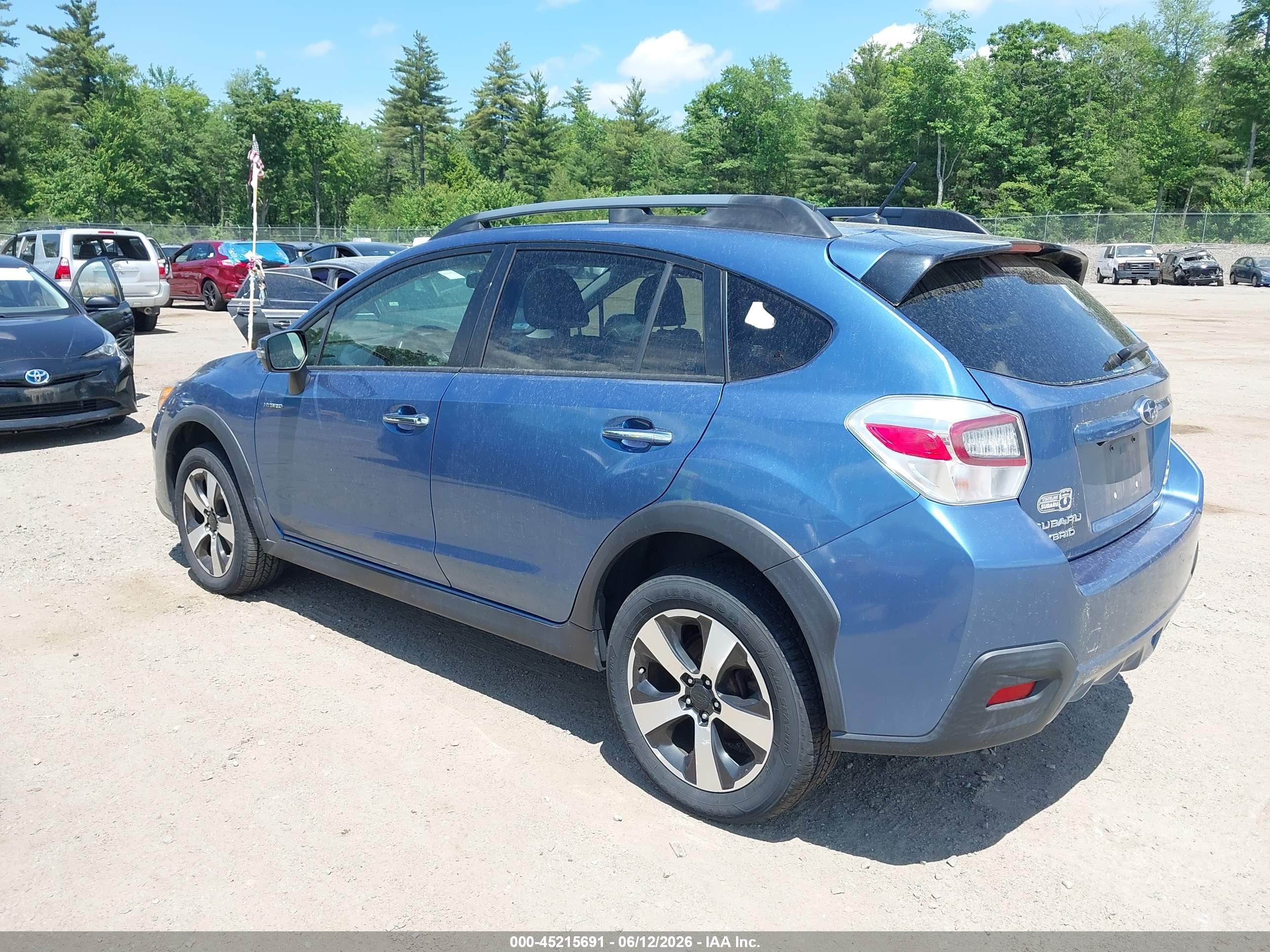 2015 Subaru Xv Crosstrek Hybrid Touring Blue vin: JF2GPBPC3FH245179