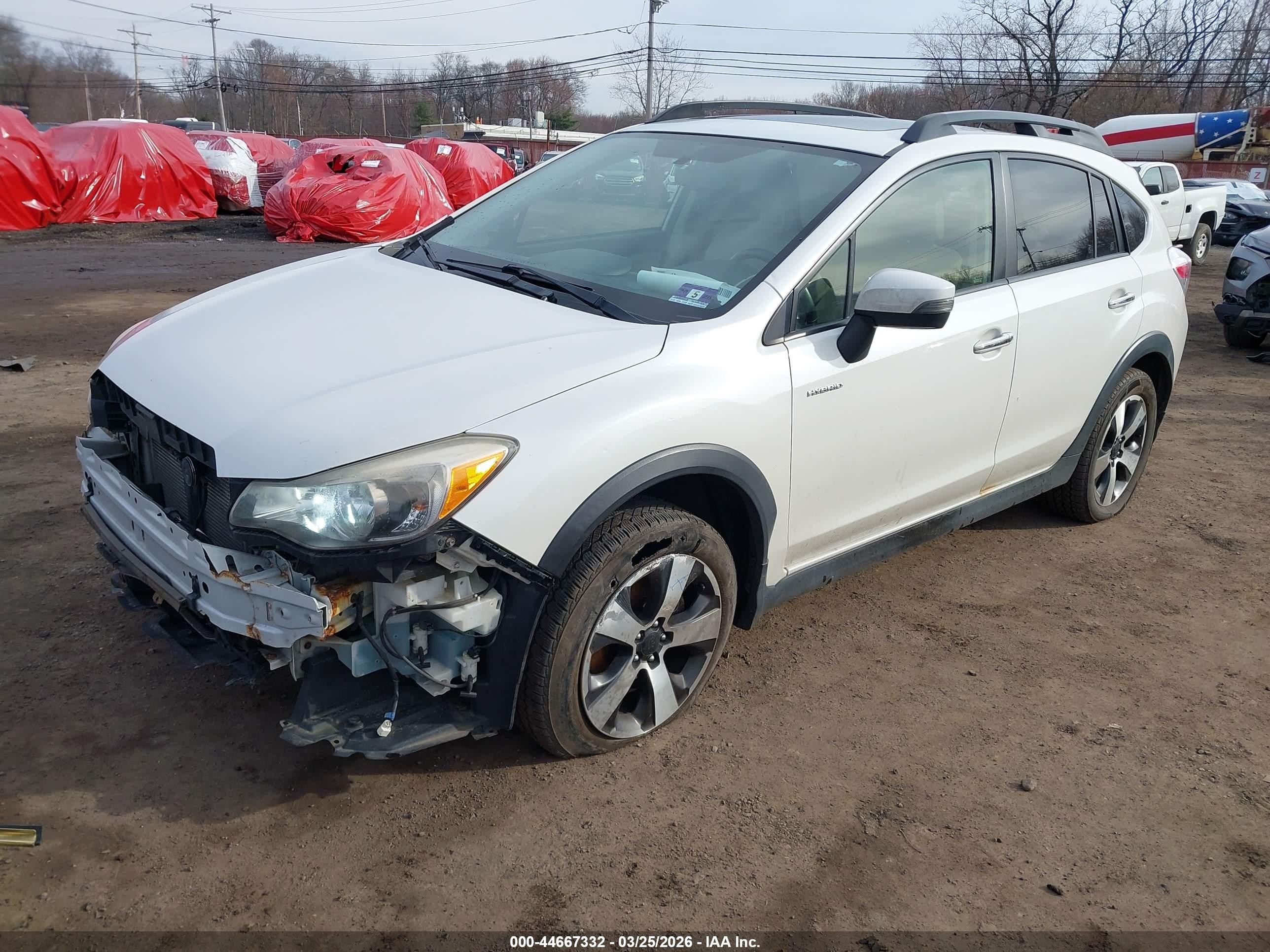 2015 Subaru Xv Crosstrek Hybrid Touring White vin: JF2GPBPC4FH244705