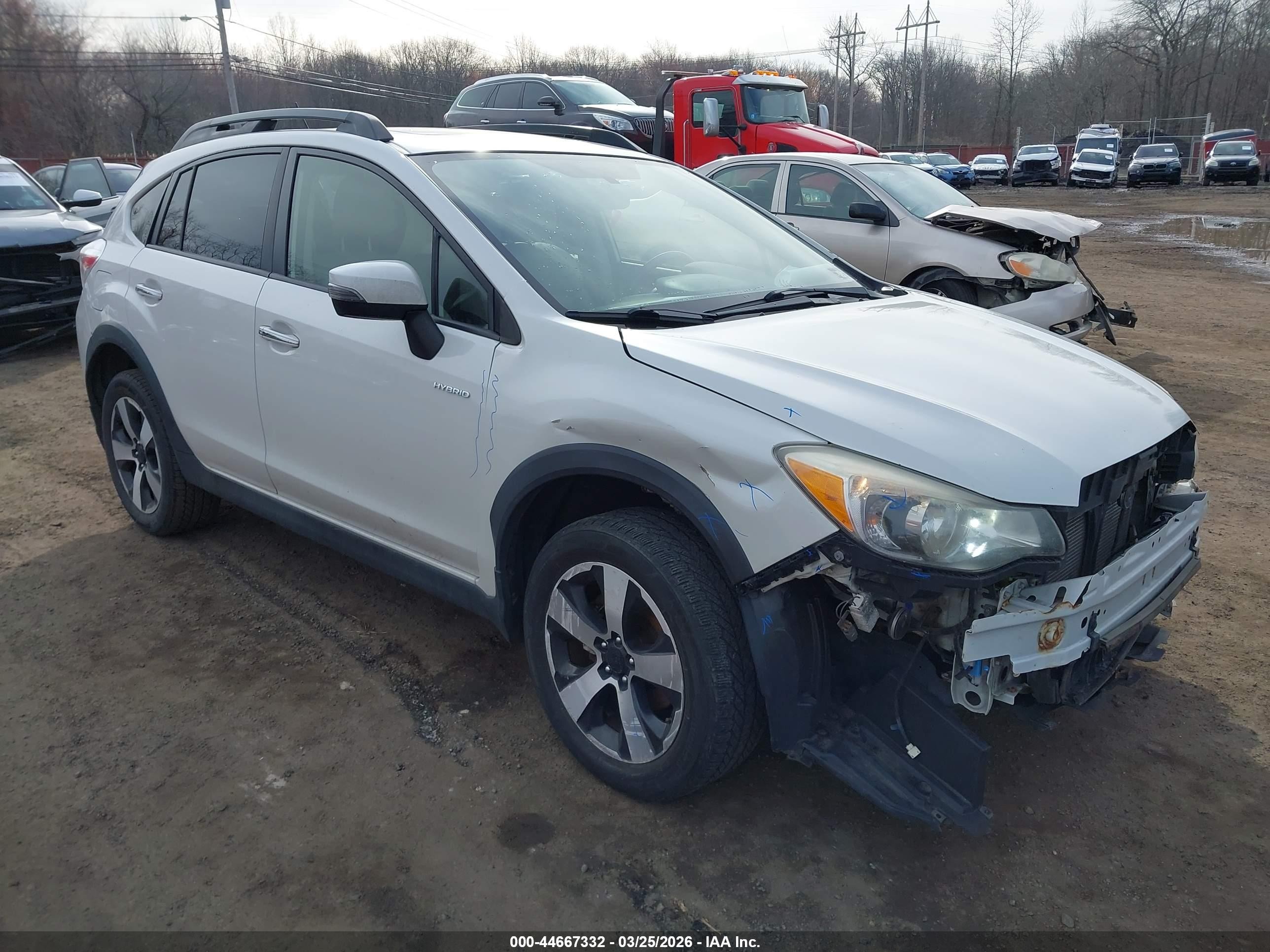 2015 Subaru Xv Crosstrek Hybrid Touring White vin: JF2GPBPC4FH244705