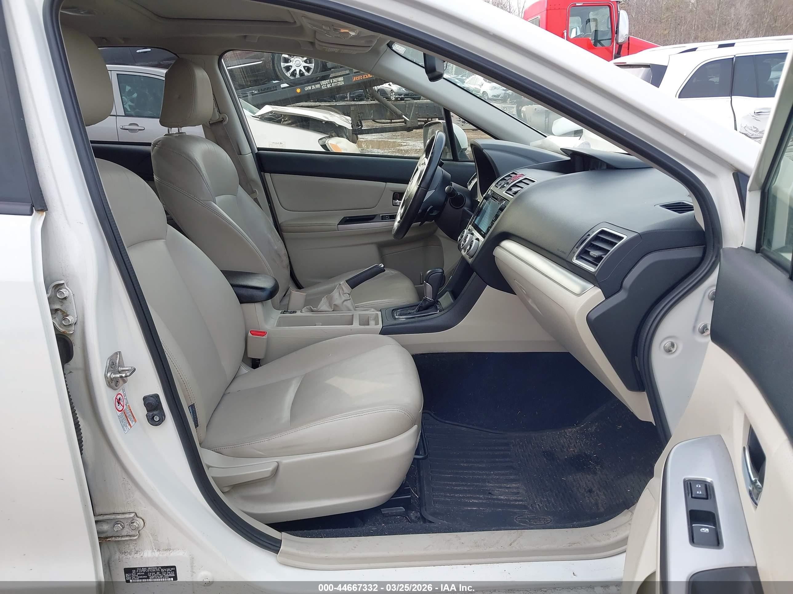 2015 Subaru Xv Crosstrek Hybrid Touring White vin: JF2GPBPC4FH244705