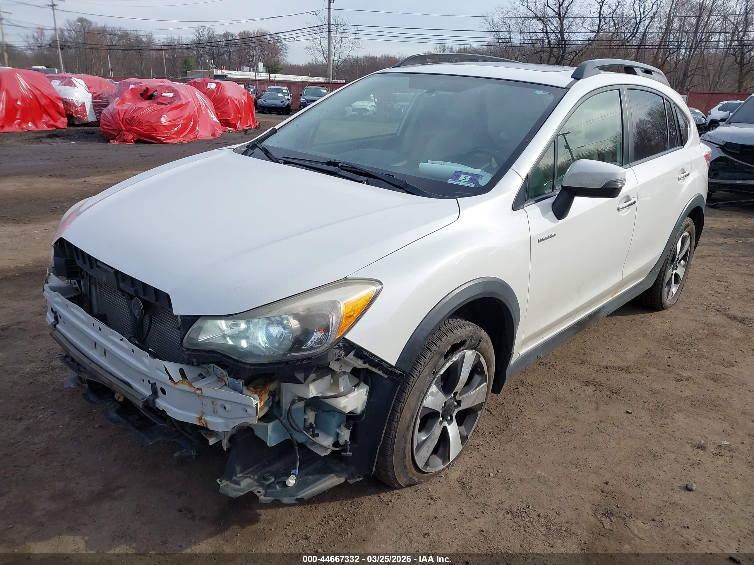 2015 Subaru Xv Crosstrek Hybrid Touring White vin: JF2GPBPC4FH244705