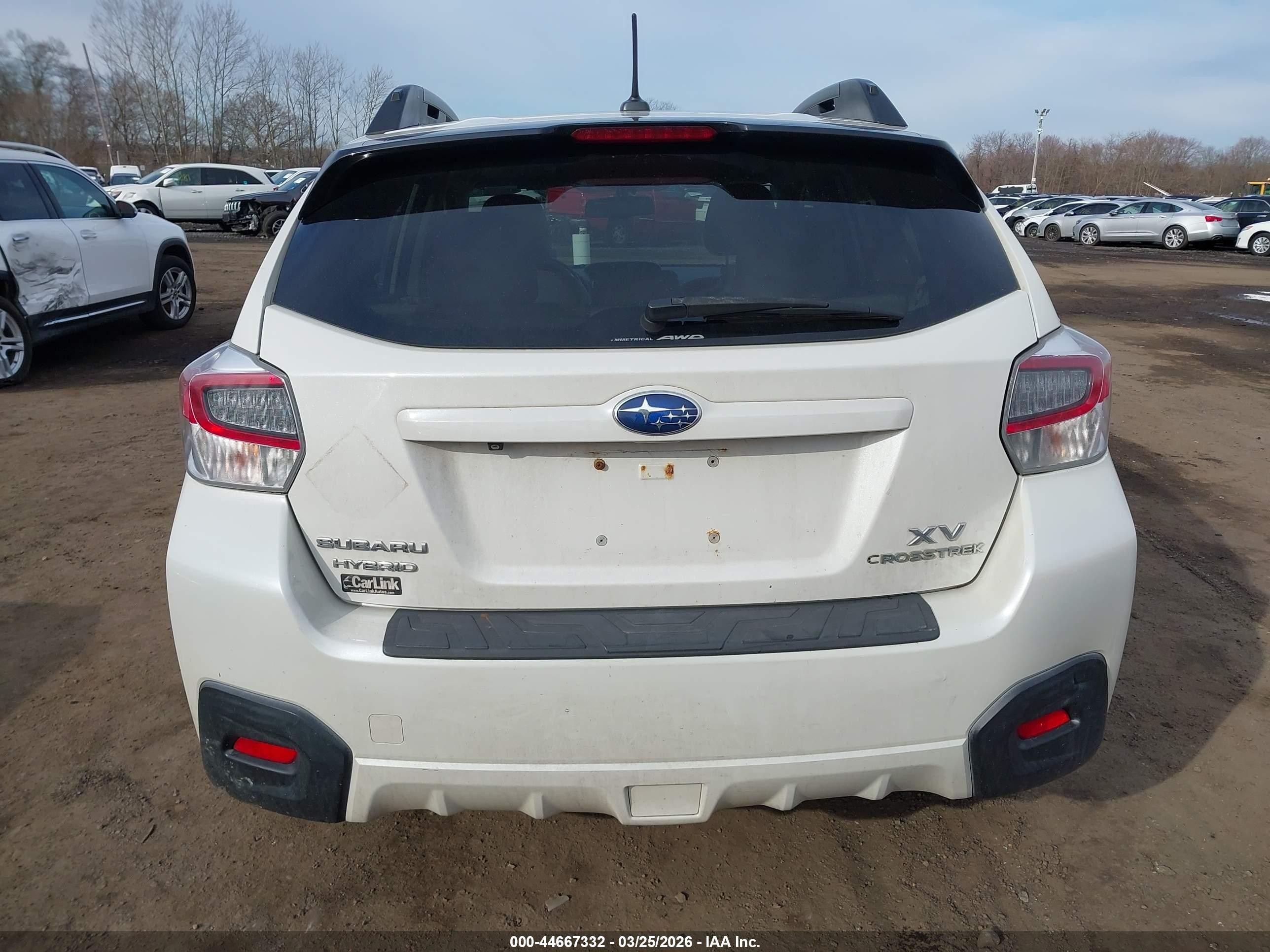 2015 Subaru Xv Crosstrek Hybrid Touring White vin: JF2GPBPC4FH244705