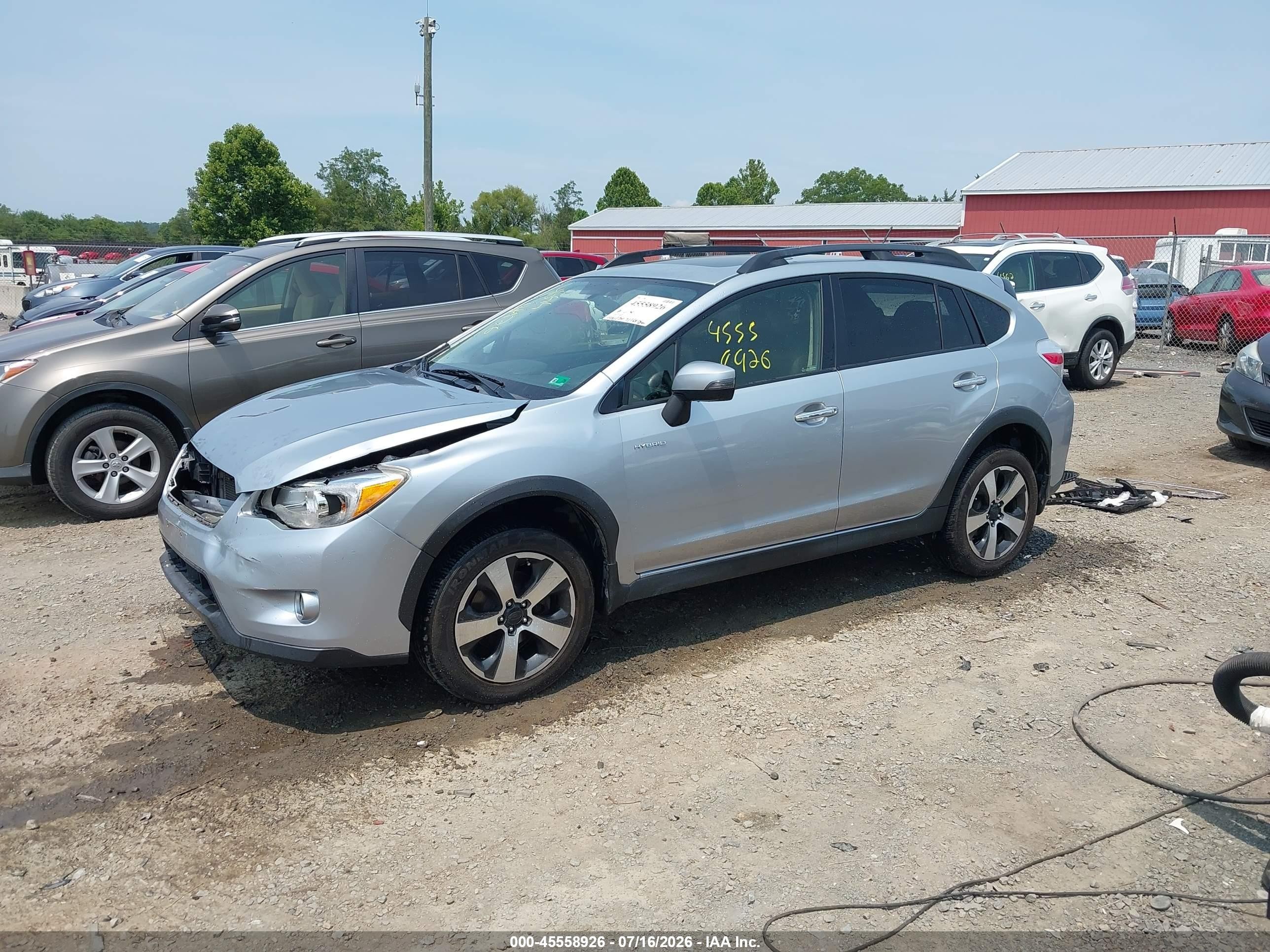 2015 Subaru Xv Crosstrek Hybrid Touring Silver vin: JF2GPBPC9FH256672