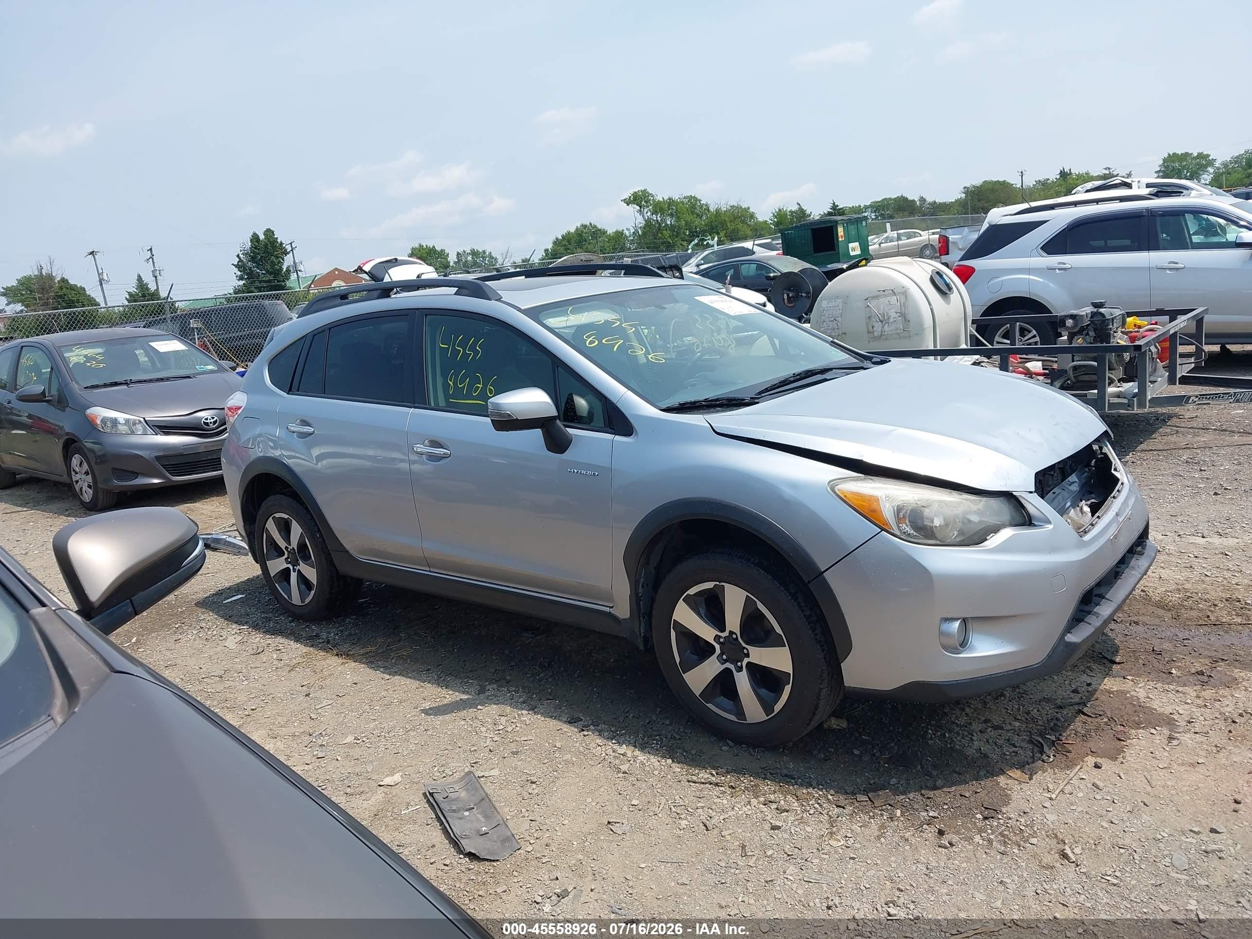 2015 Subaru Xv Crosstrek Hybrid Touring Silver vin: JF2GPBPC9FH256672