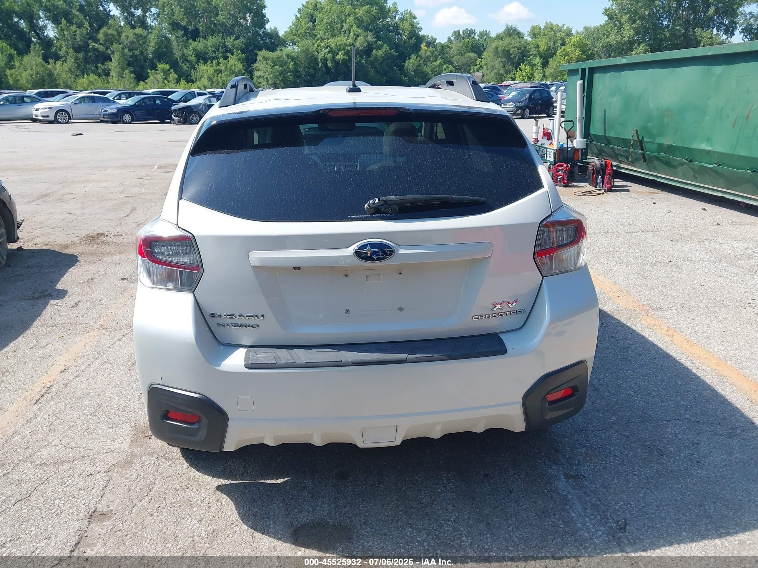 2015 Subaru Xv Crosstrek Hybrid Touring White vin: JF2GPBPCXFH227066