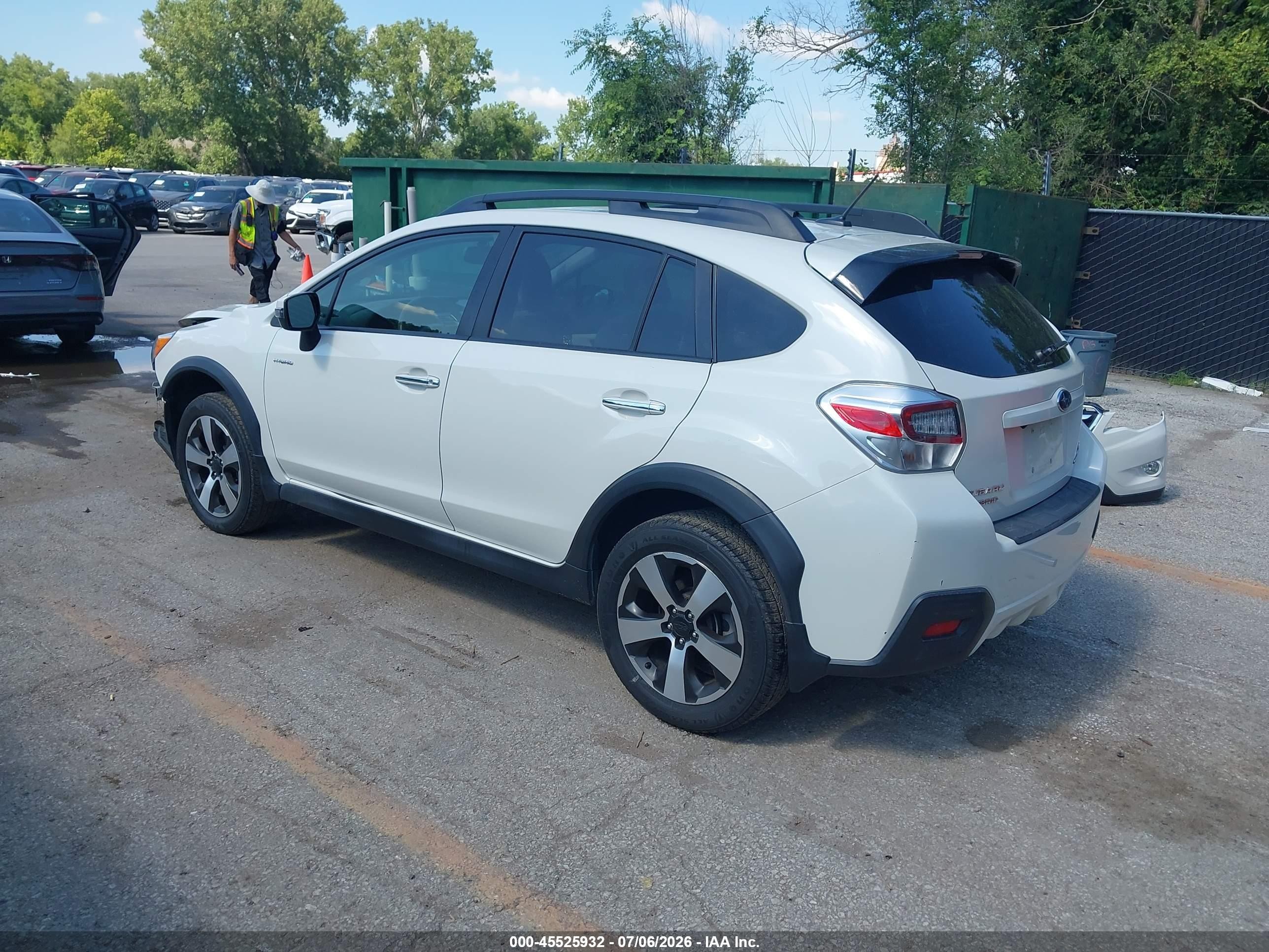 2015 Subaru Xv Crosstrek Hybrid Touring White vin: JF2GPBPCXFH227066