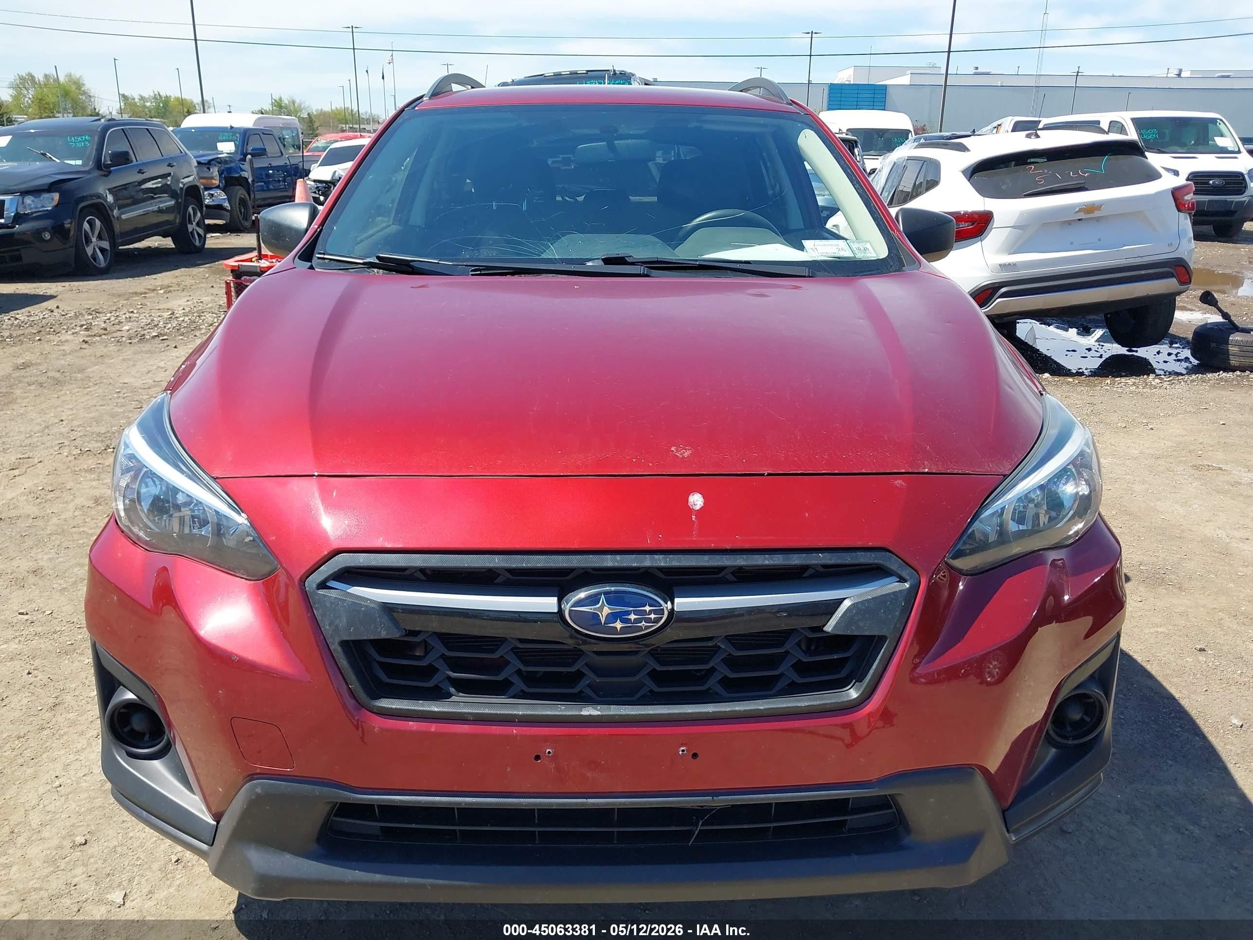 2018 Subaru Crosstrek 2.0i Red vin: JF2GTAAC4J9220910