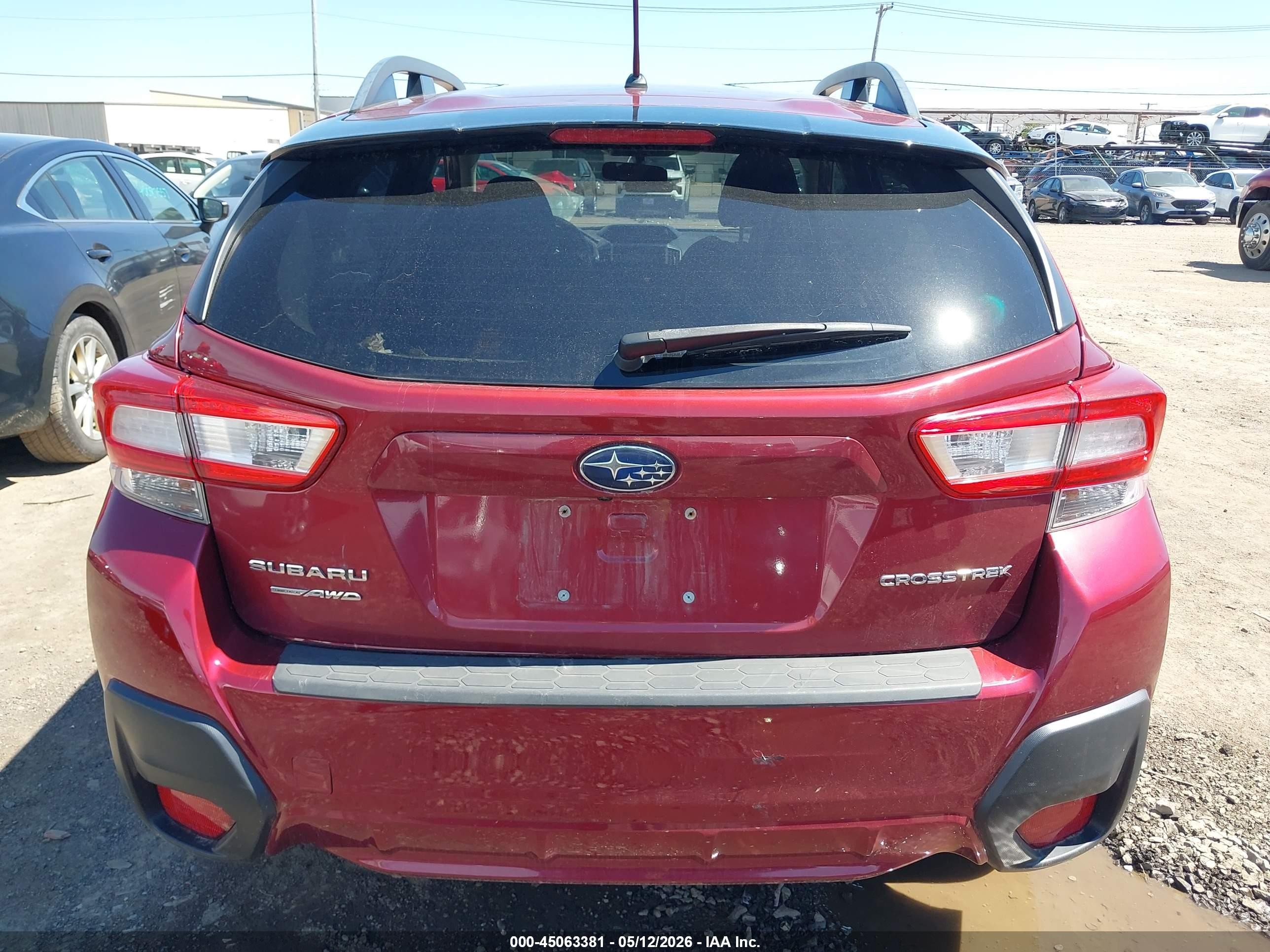 2018 Subaru Crosstrek 2.0i Red vin: JF2GTAAC4J9220910