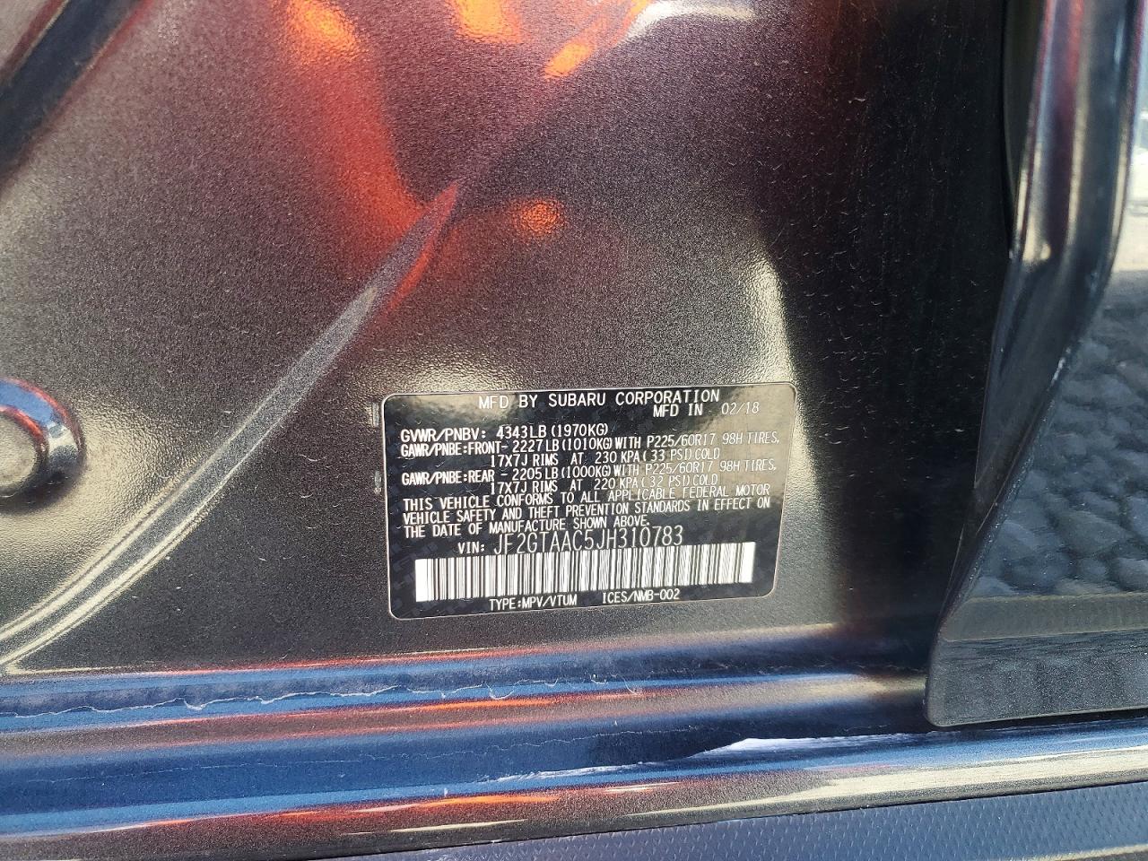 2018 Subaru Crosstrek Black vin: JF2GTAAC5JH310783