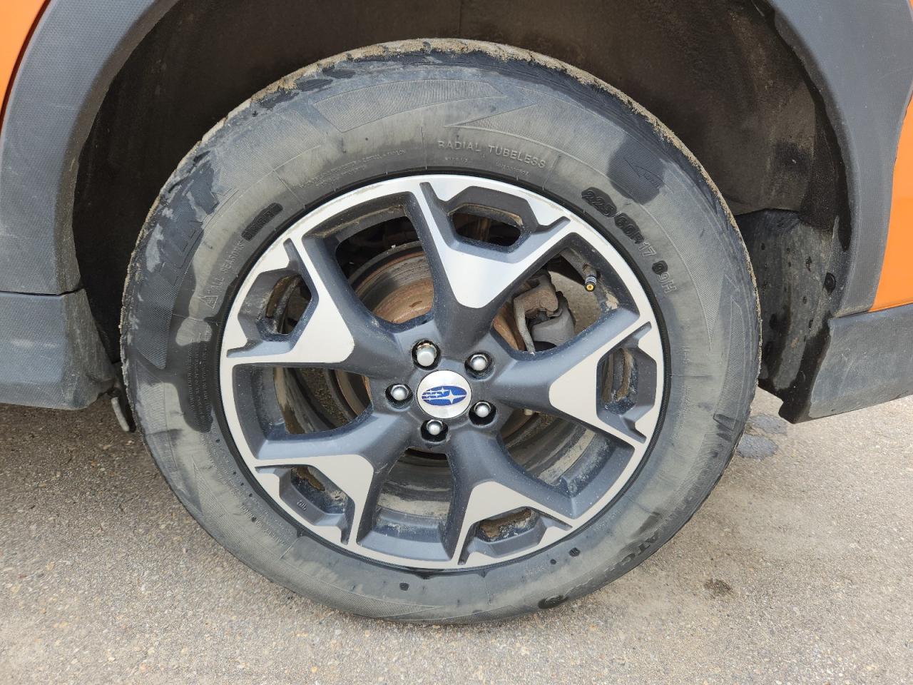 2018 Subaru Crosstrek Premium Orange vin: JF2GTABC3JH314815 Damage: Left Rear Wheel, Curb Rash, 7 To 8 Inches