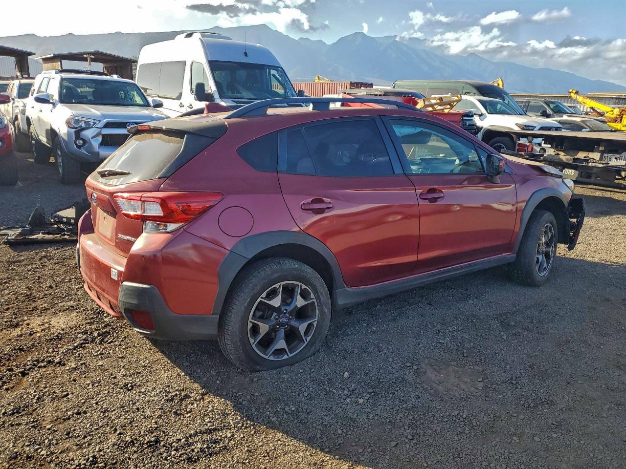 2019 Subaru Crosstrek Premium Burgundy vin: JF2GTACC1KH279949