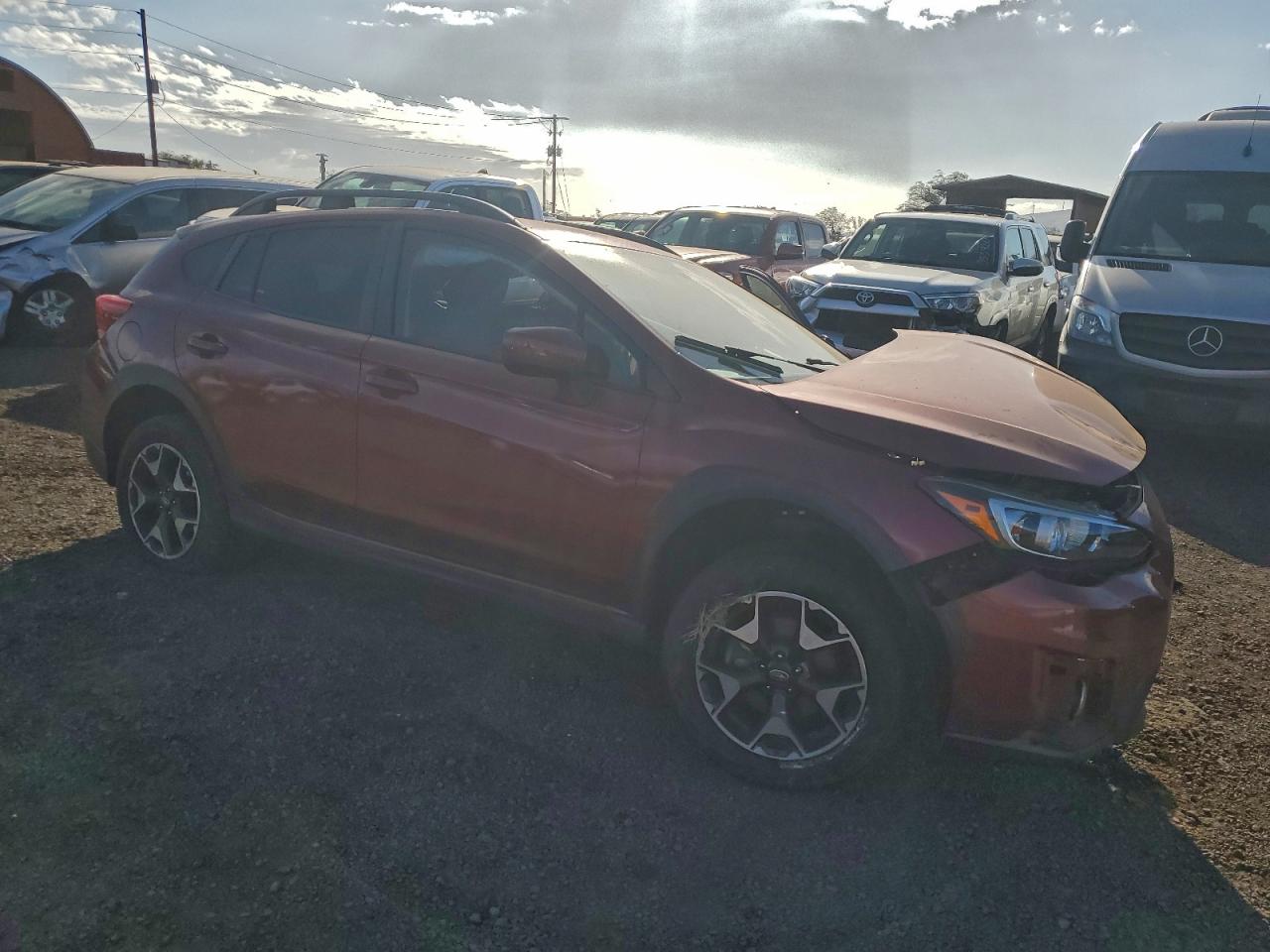 2019 Subaru Crosstrek Premium Burgundy vin: JF2GTACC1KH279949