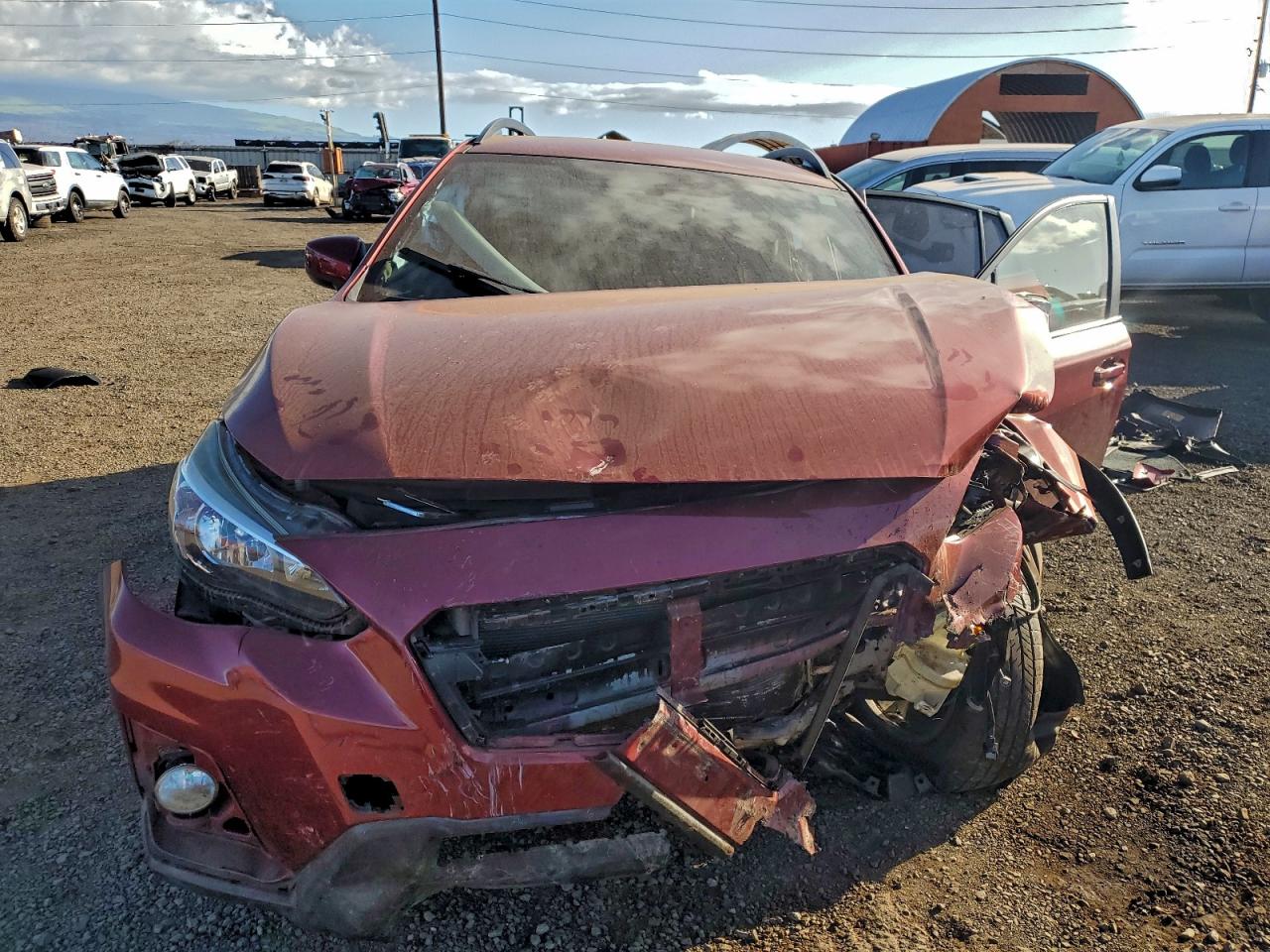 2019 Subaru Crosstrek Premium Burgundy vin: JF2GTACC1KH279949