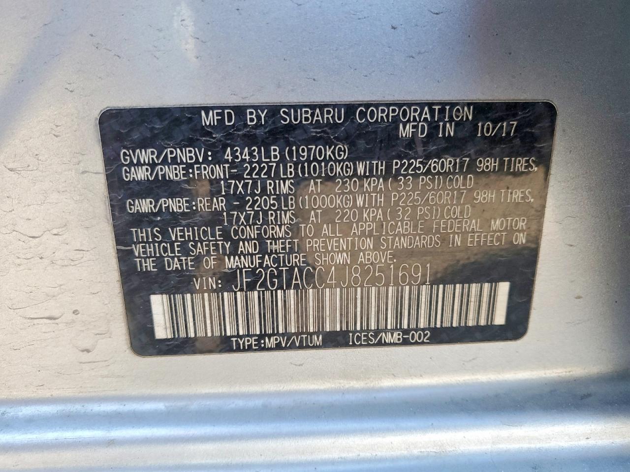 2018 Subaru Crosstrek Premium Silver vin: JF2GTACC4J8251691