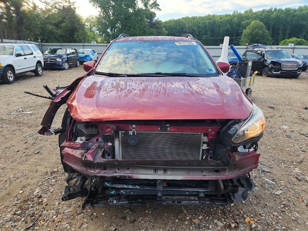2019 Subaru Crosstrek Premium Burgundy vin: JF2GTAEC2KH317847