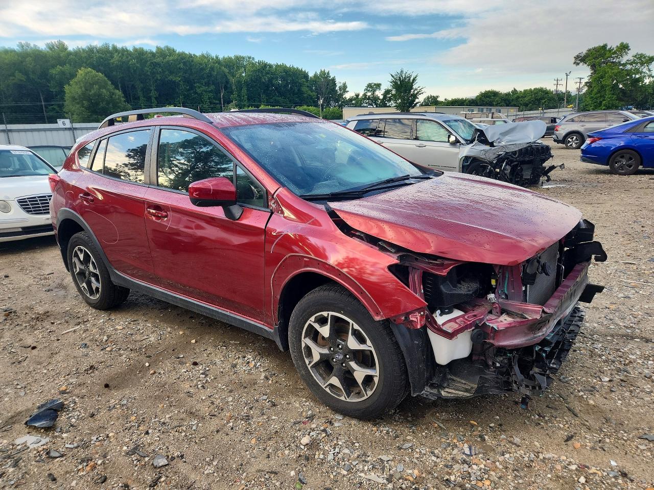 2019 Subaru Crosstrek Premium Burgundy vin: JF2GTAEC2KH317847