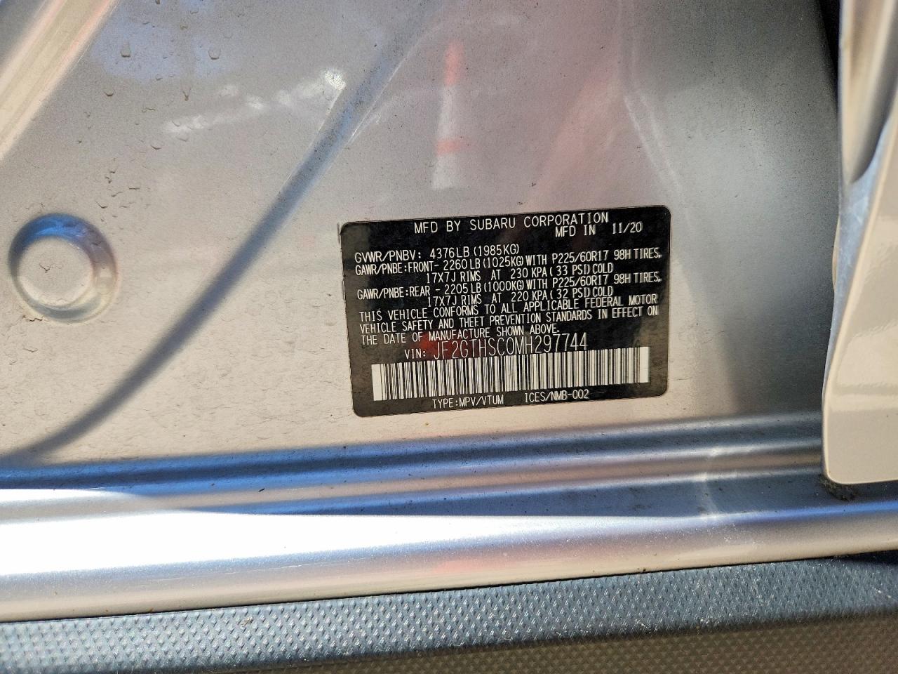 2021 Subaru Crosstrek Sport Silver vin: JF2GTHSC0MH297744