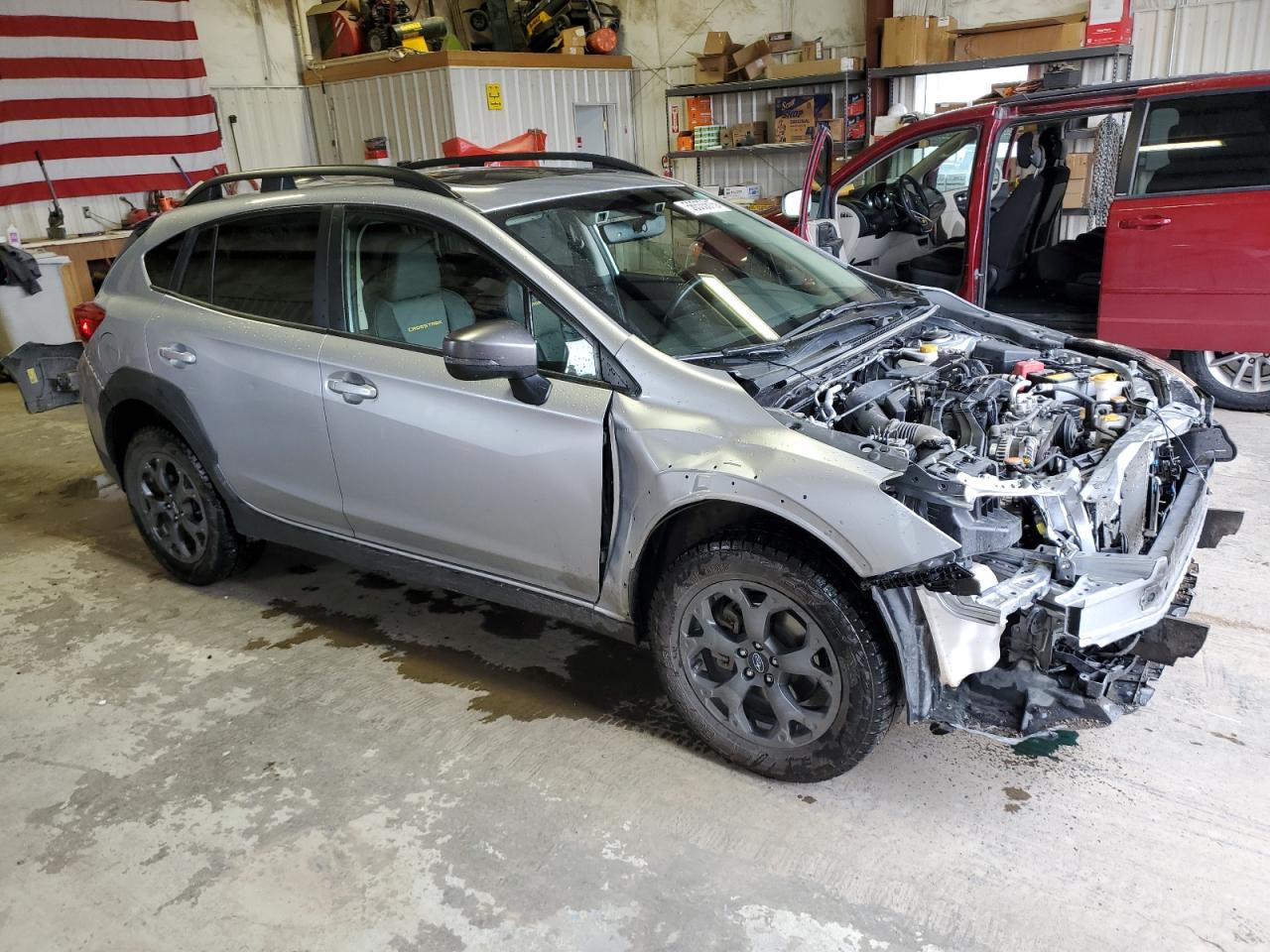 2022 Subaru Crosstrek Sport Silver vin: JF2GTHSC3NH232372