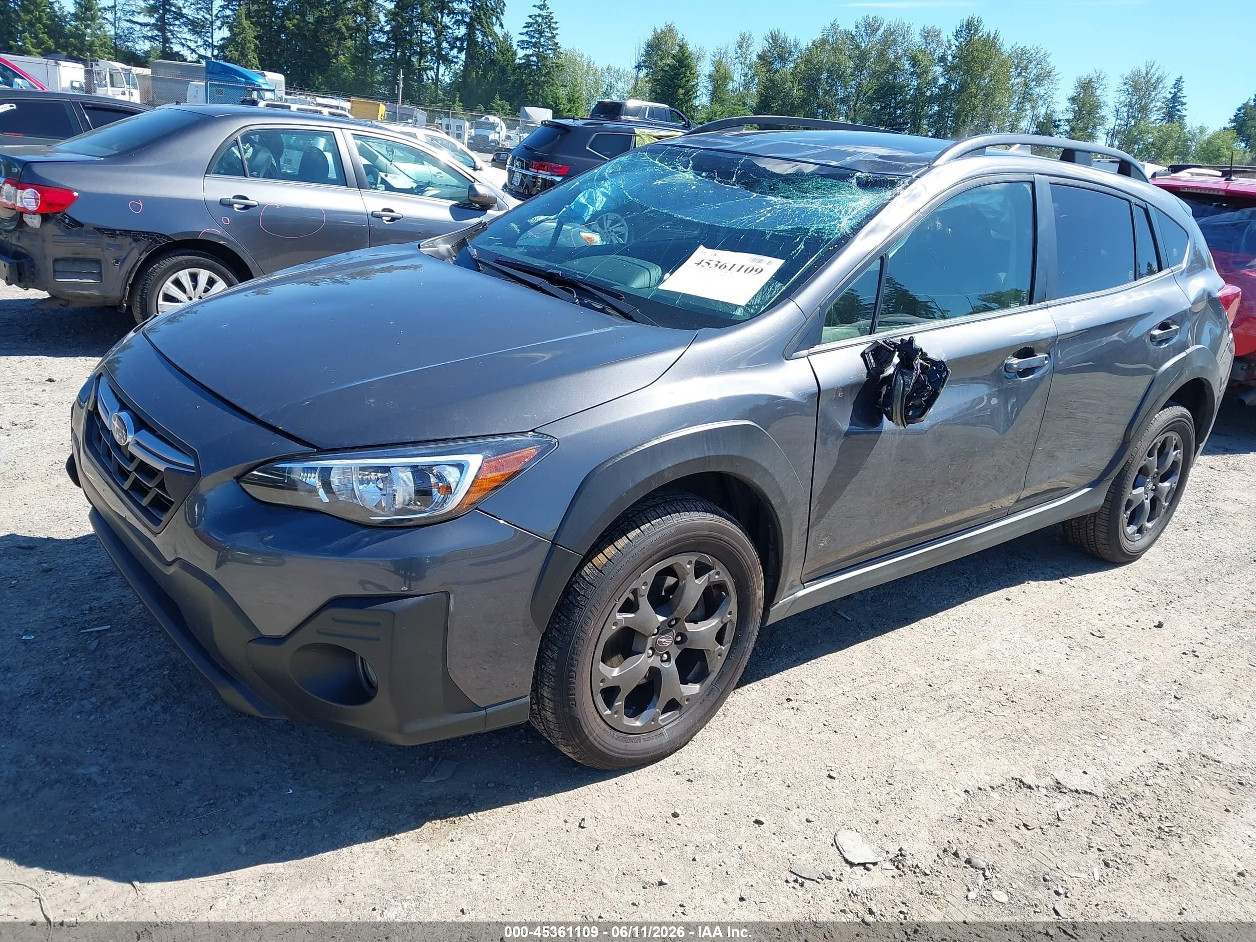 2022 Subaru Crosstrek Sport Gray vin: JF2GTHSC8NH230942