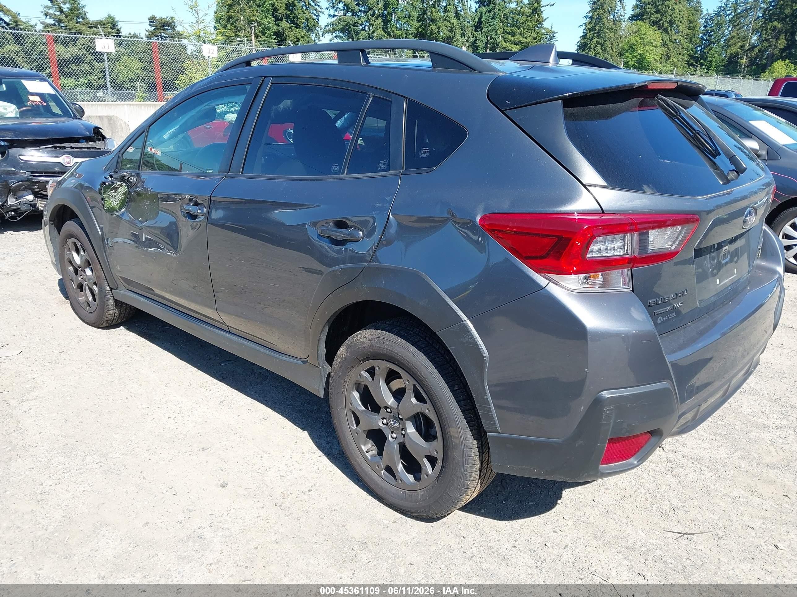 2022 Subaru Crosstrek Sport Gray vin: JF2GTHSC8NH230942