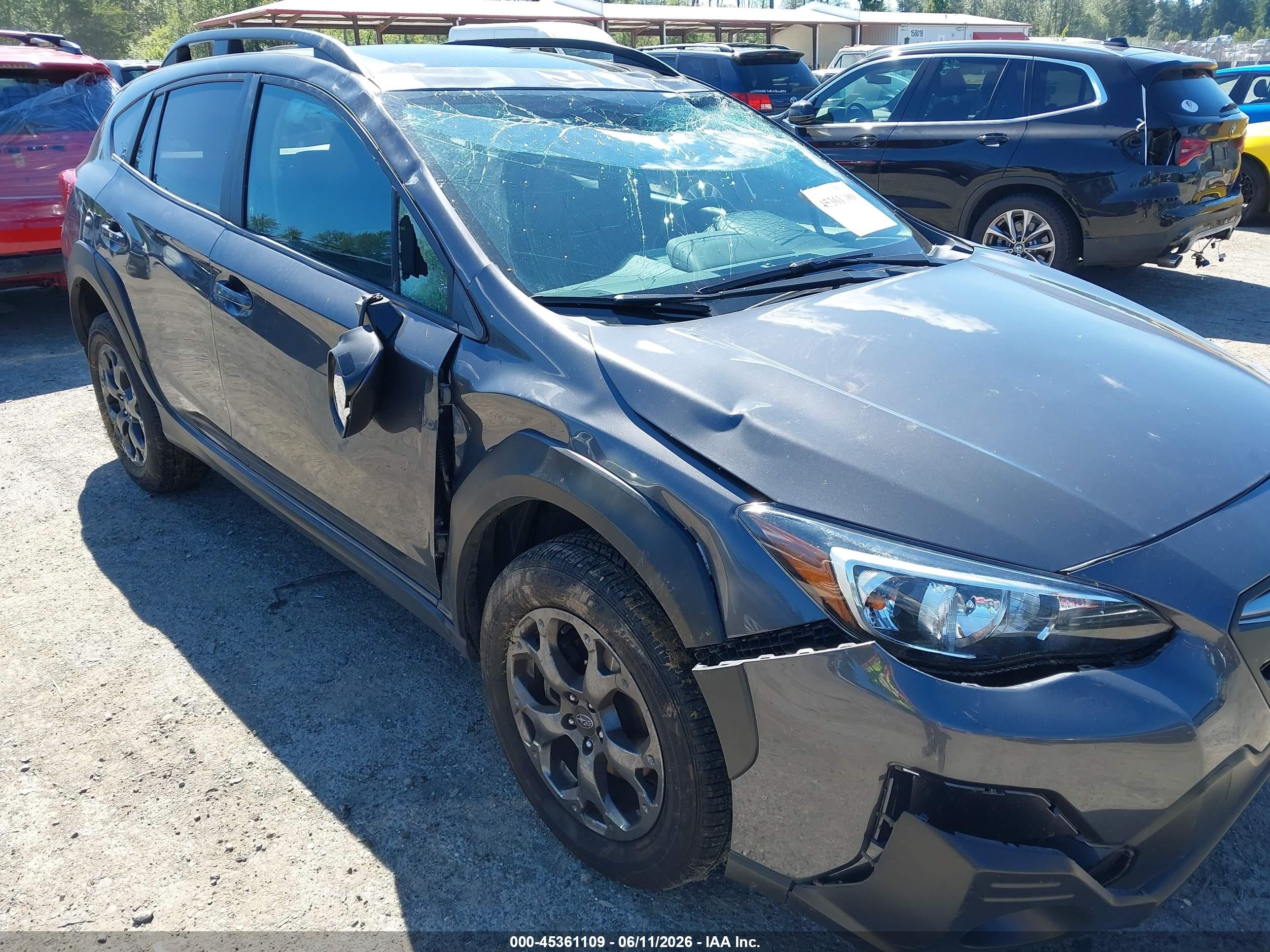 2022 Subaru Crosstrek Sport Gray vin: JF2GTHSC8NH230942
