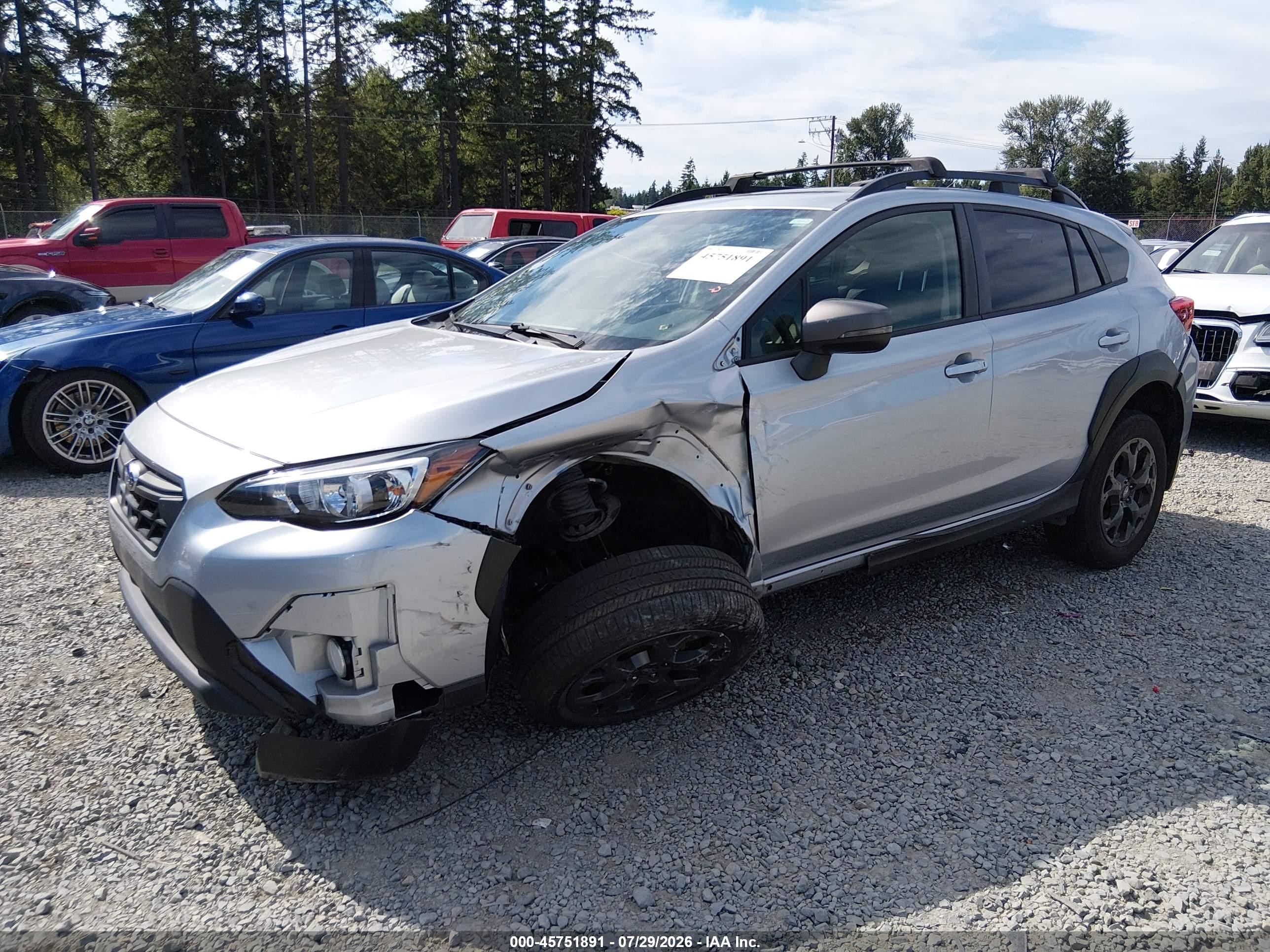 2021 Subaru Crosstrek Sport Silver vin: JF2GTHSC9MH274723