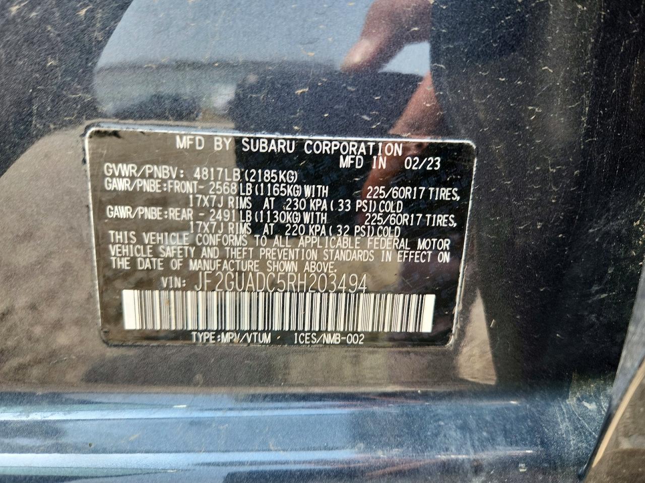 2024 Subaru Crosstrek Premium Gray vin: JF2GUADC5RH203494