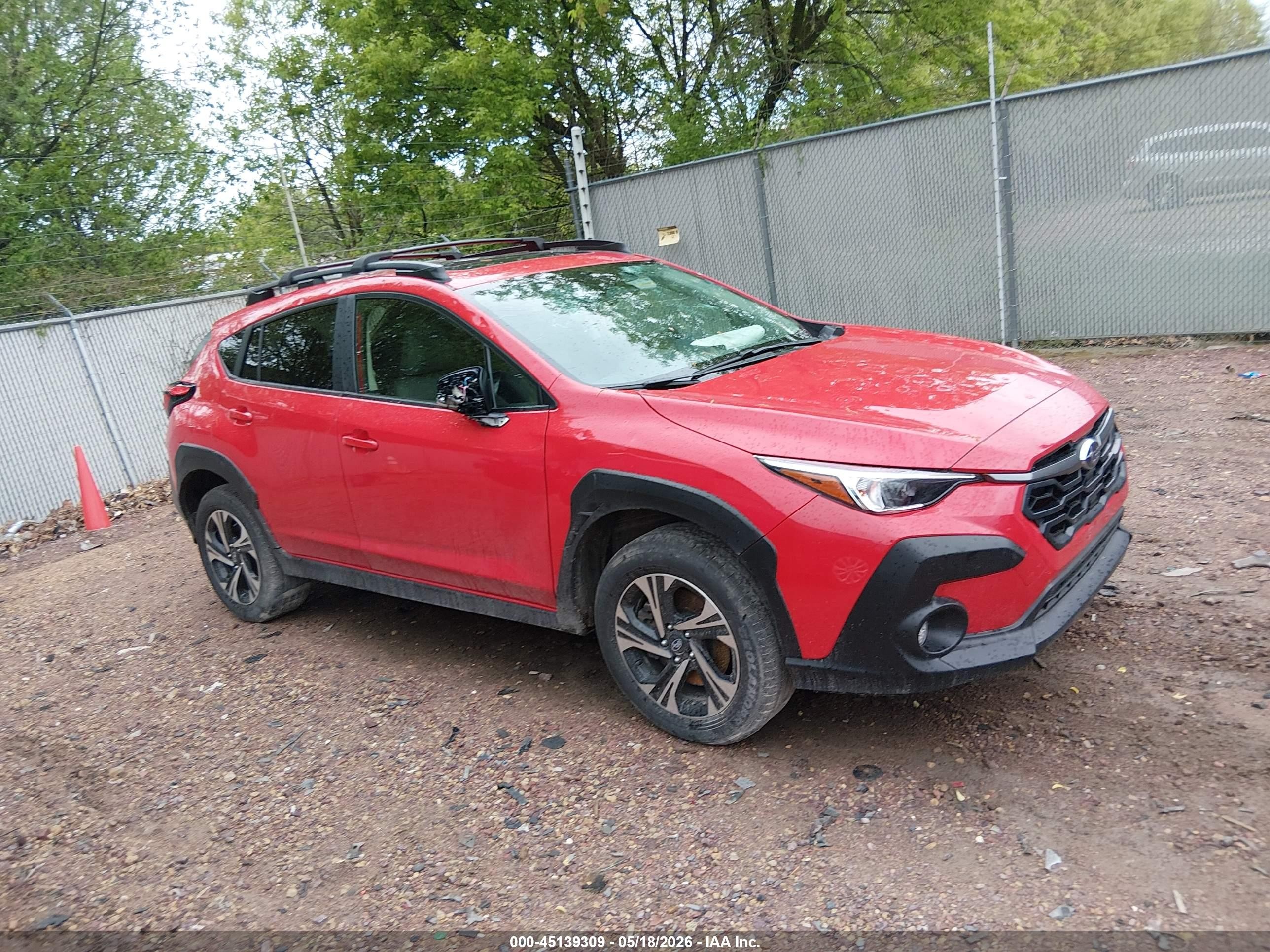 2024 Subaru Crosstrek Premium Red vin: JF2GUADC8R8902263