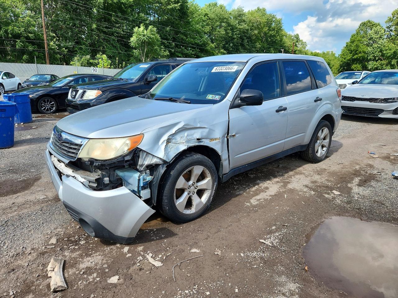 2009 Subaru Forester 2.5x Серебряный vin: JF2SH61609H783795