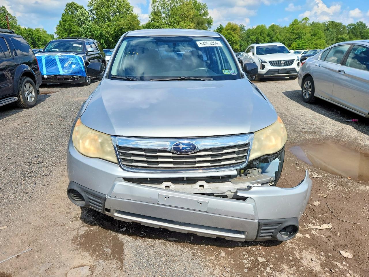 2009 Subaru Forester 2.5x Silver vin: JF2SH61609H783795