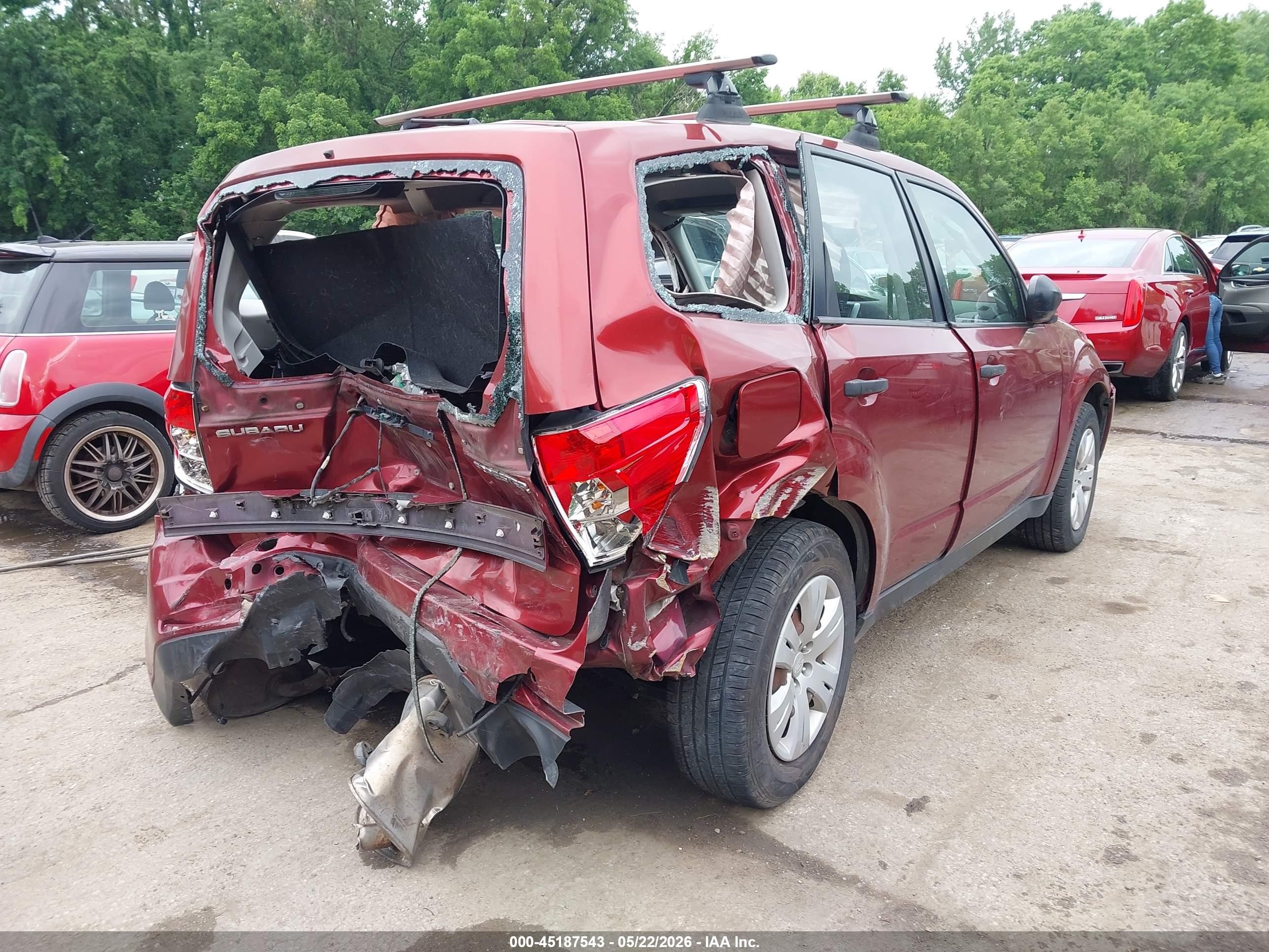 2009 Subaru Forester 2.5x Red vin: JF2SH61619H791727