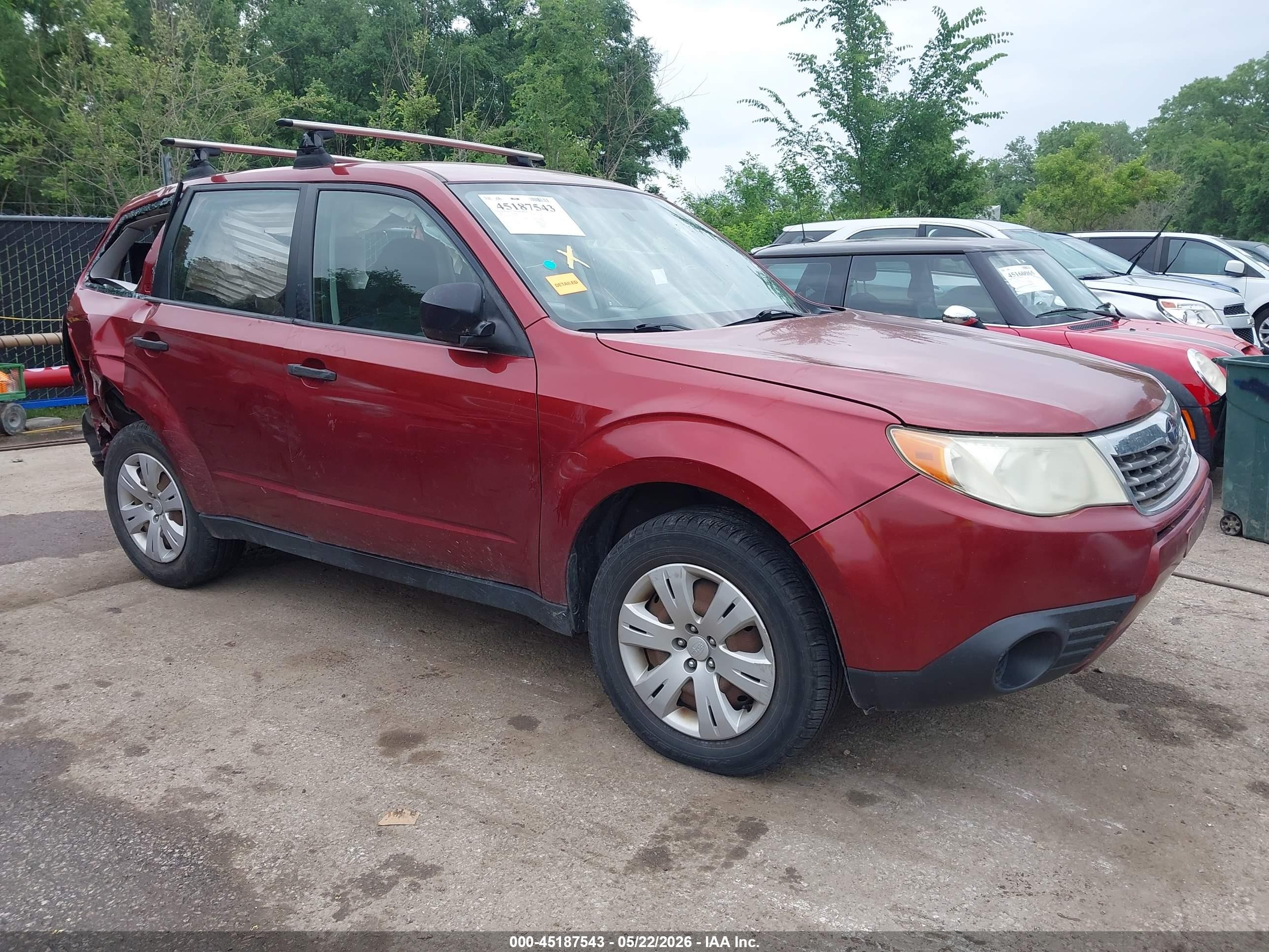 2009 Subaru Forester 2.5x Red vin: JF2SH61619H791727