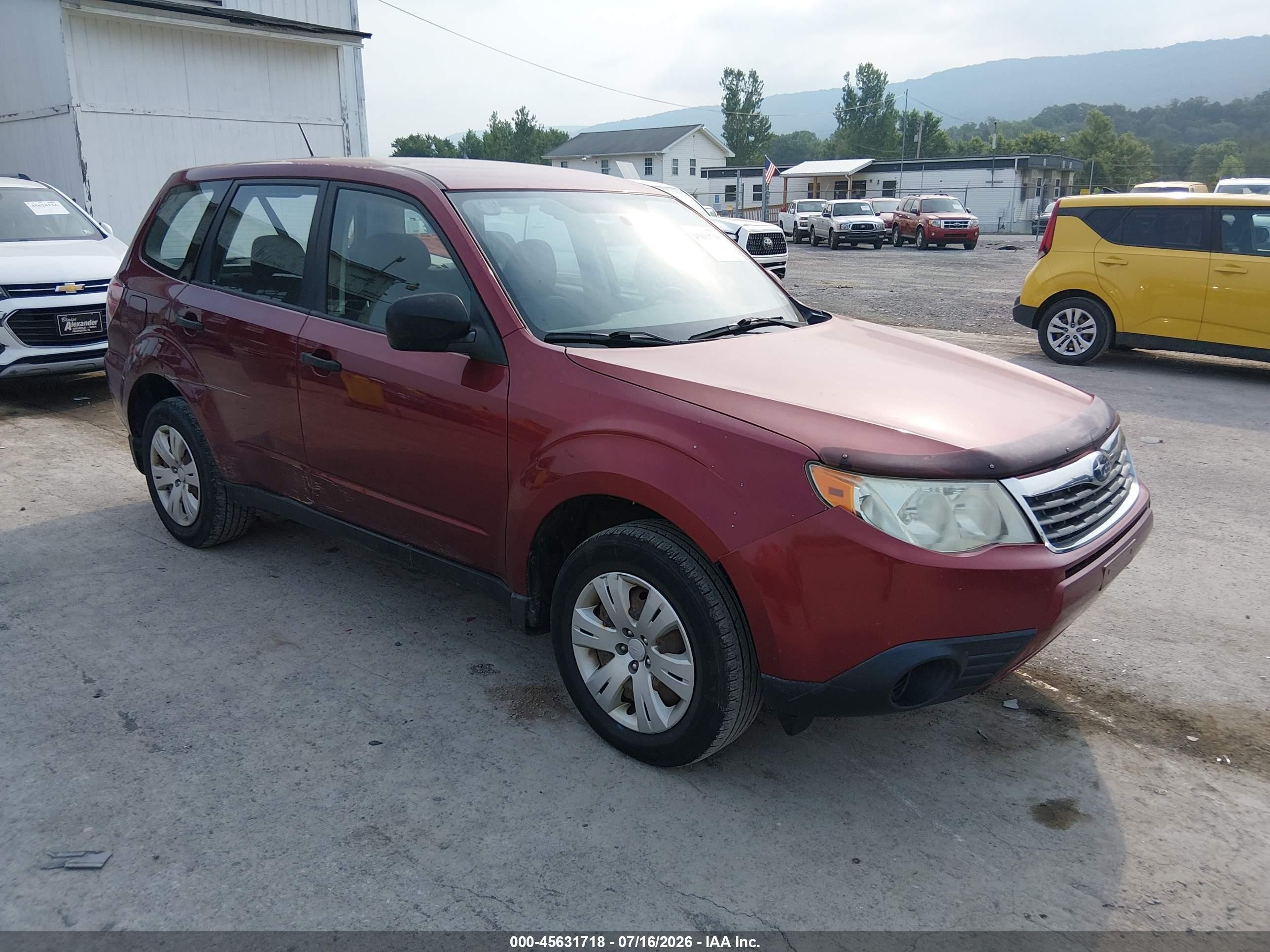 2009 Subaru Forester 2.5x Red vin: JF2SH61629H780462