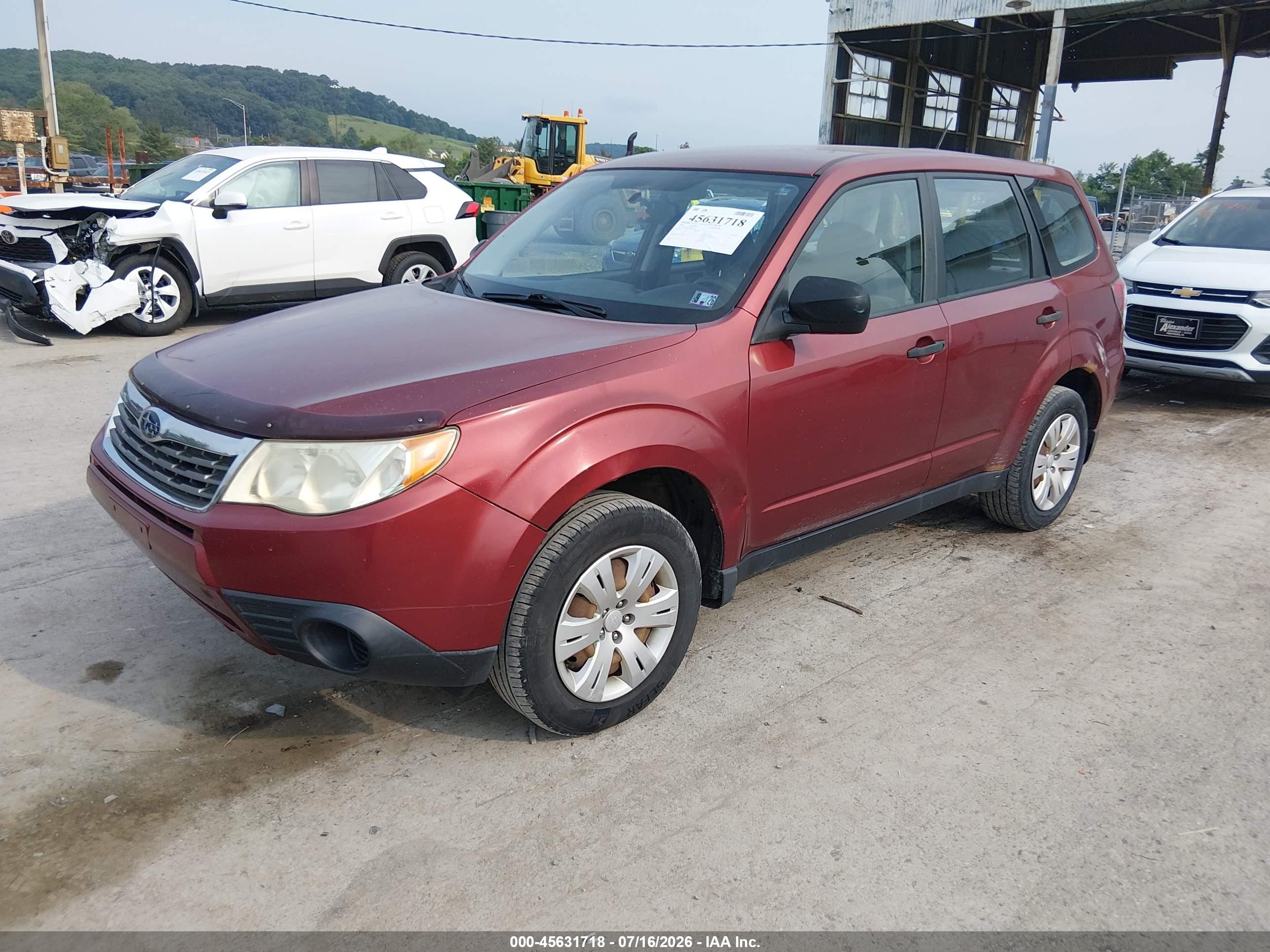 2009 Subaru Forester 2.5x Red vin: JF2SH61629H780462