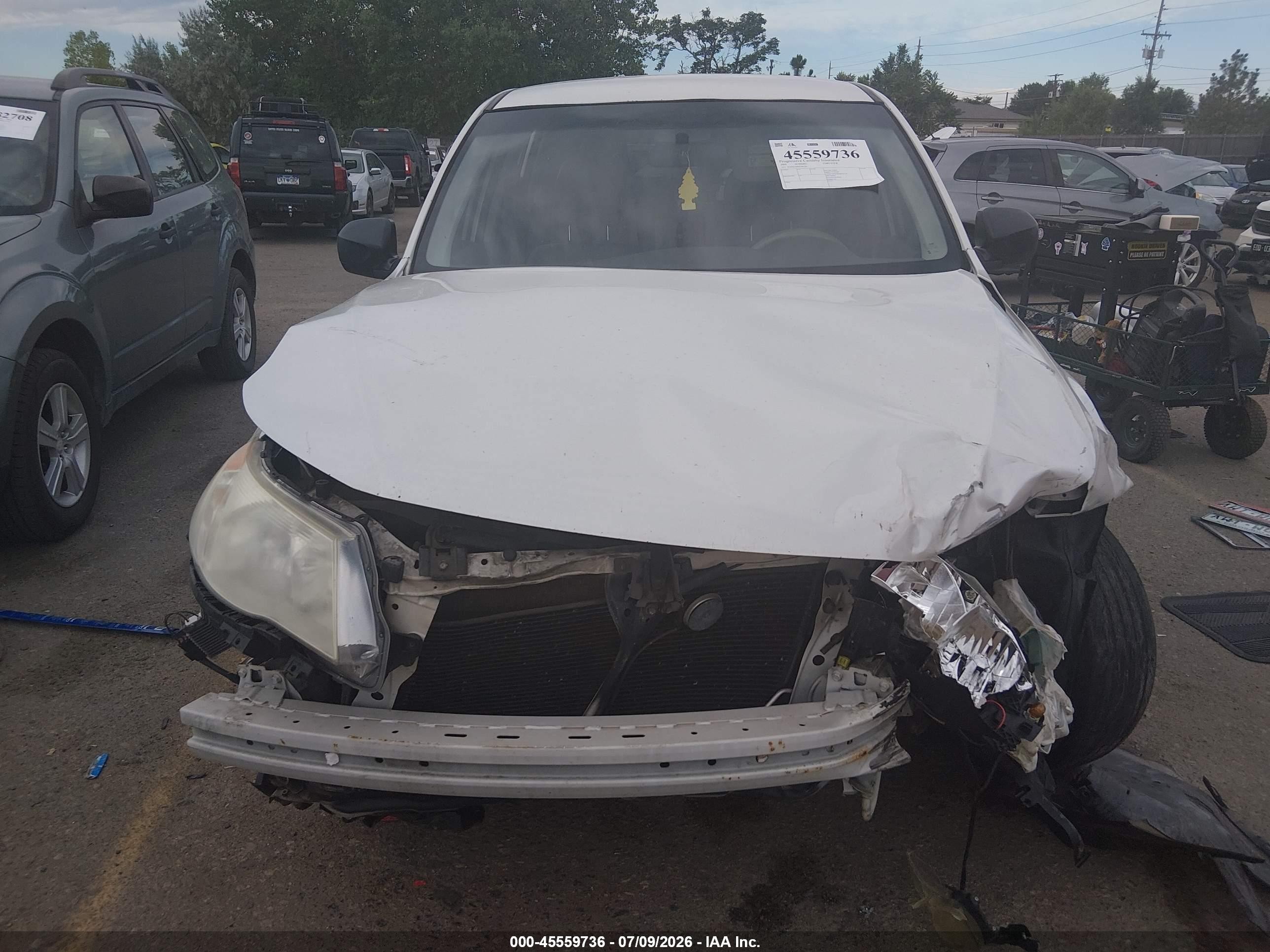 2009 Subaru Forester 2.5x White vin: JF2SH61649H796758