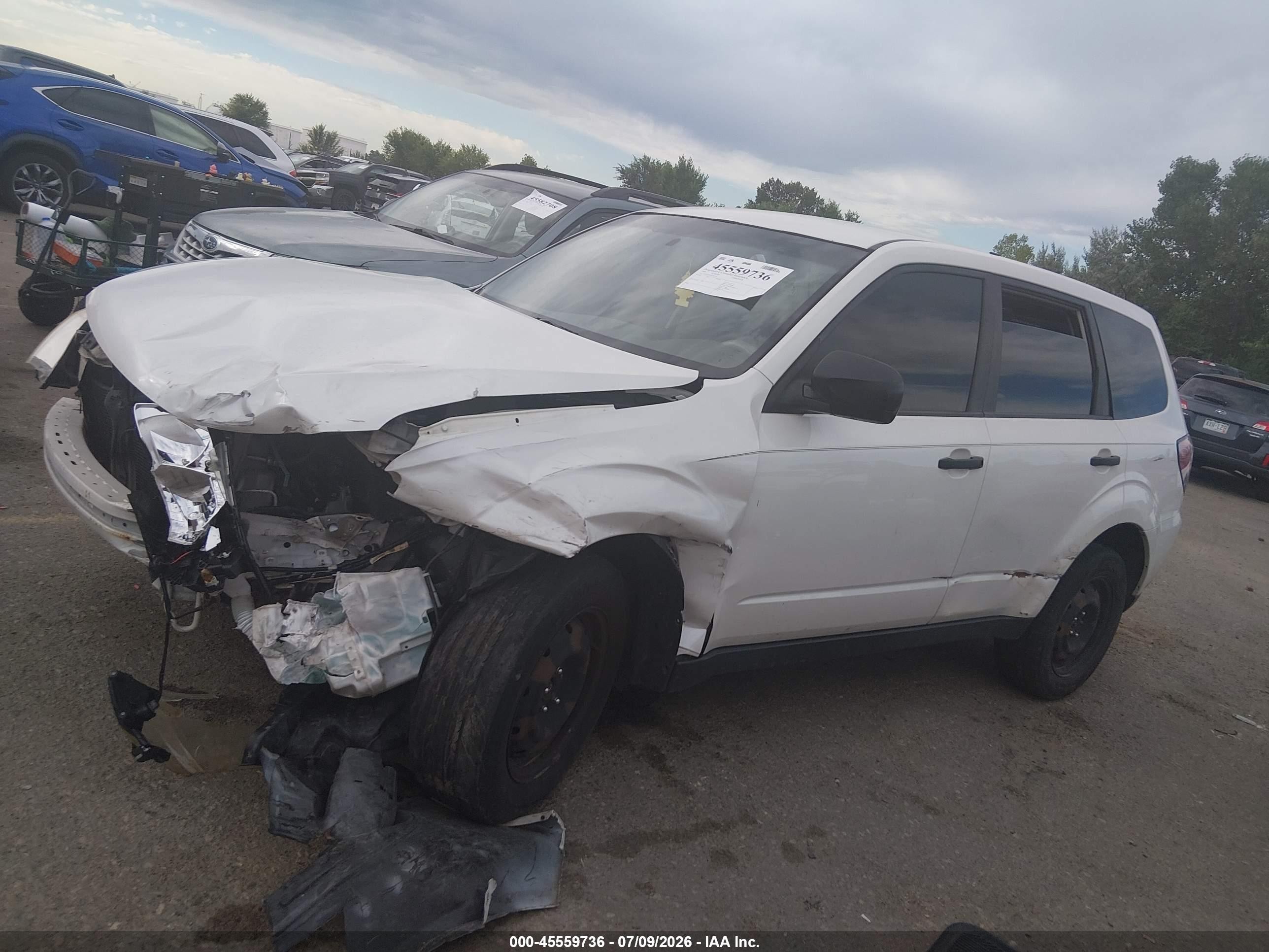 2009 Subaru Forester 2.5x White vin: JF2SH61649H796758